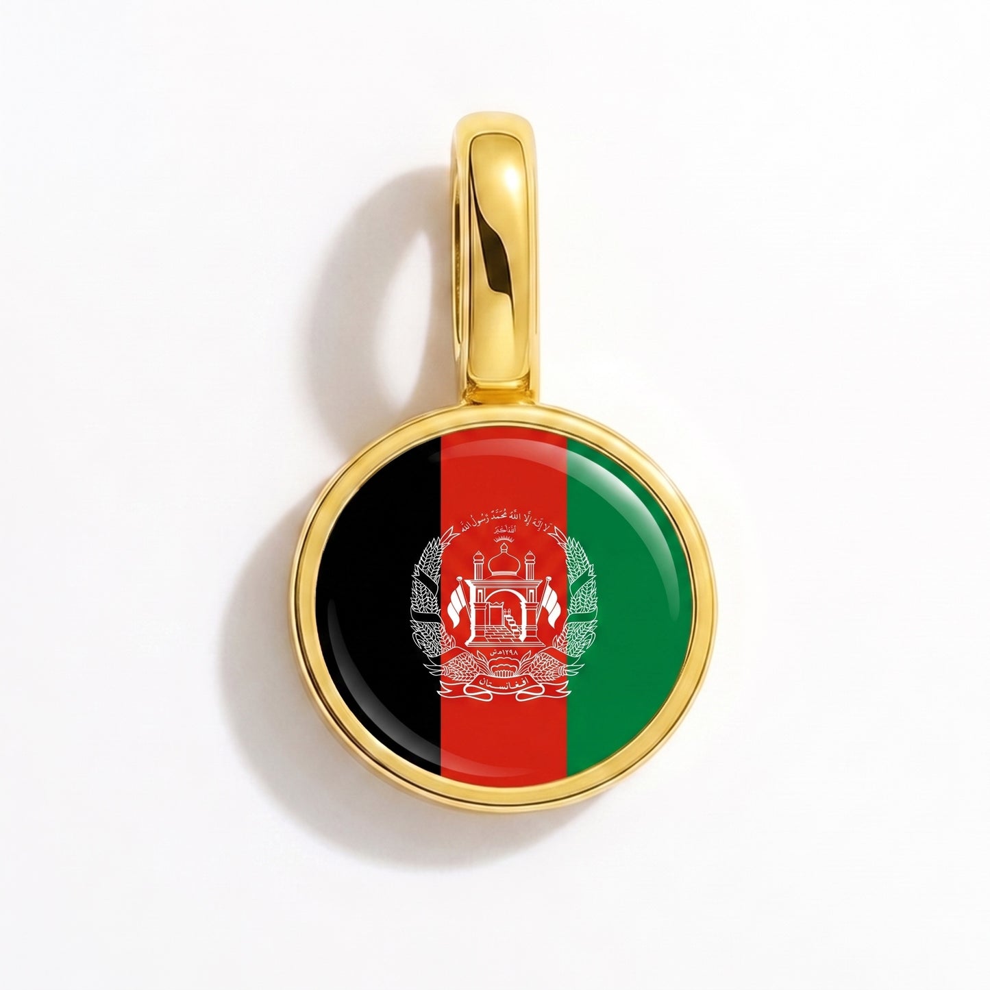 Flaggcharm Afghanistan – rund guld