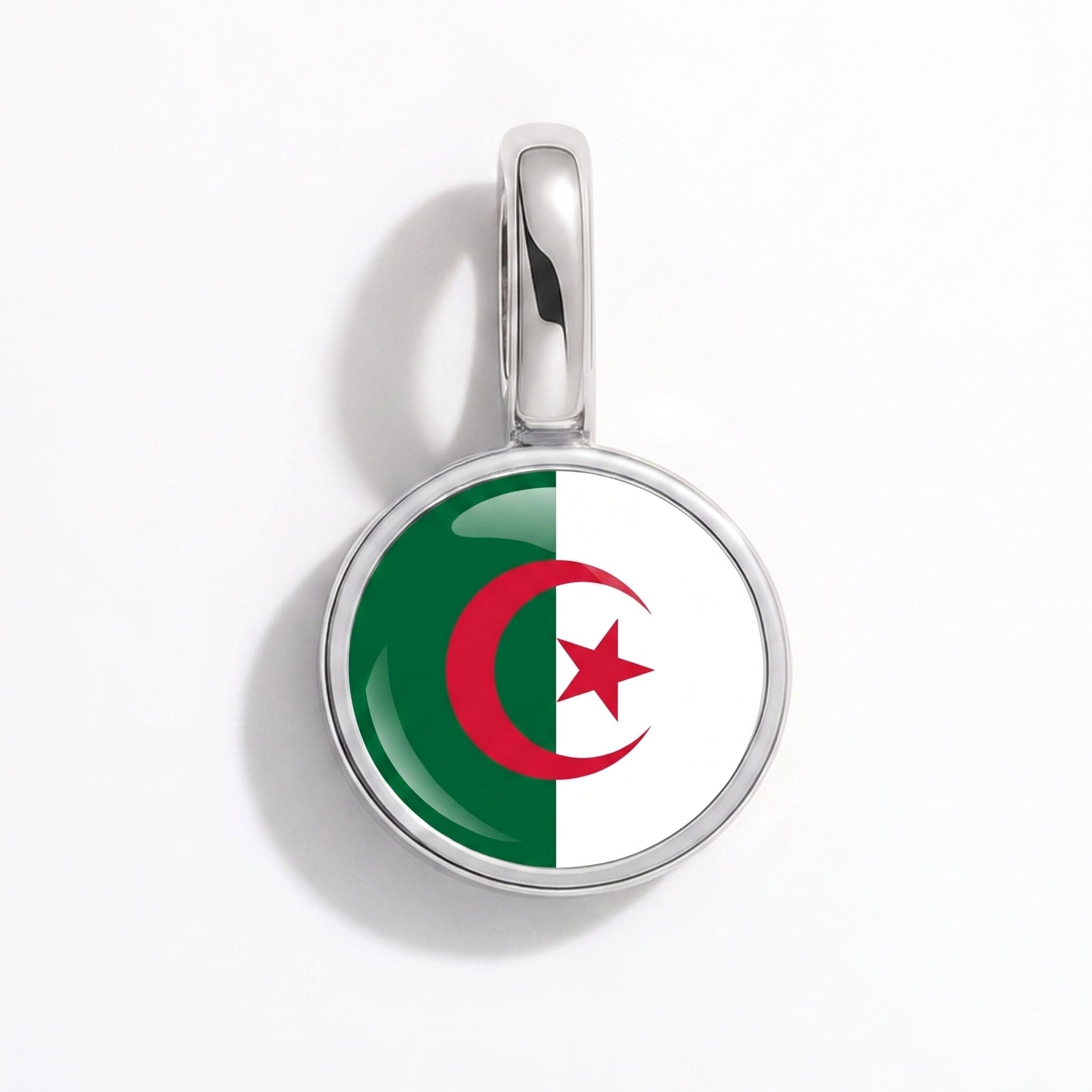 Flaggcharm Algeriet – rektangulär silver