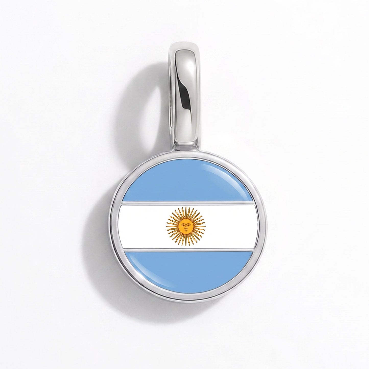 Flaggcharm Argentina – rektangulär silver
