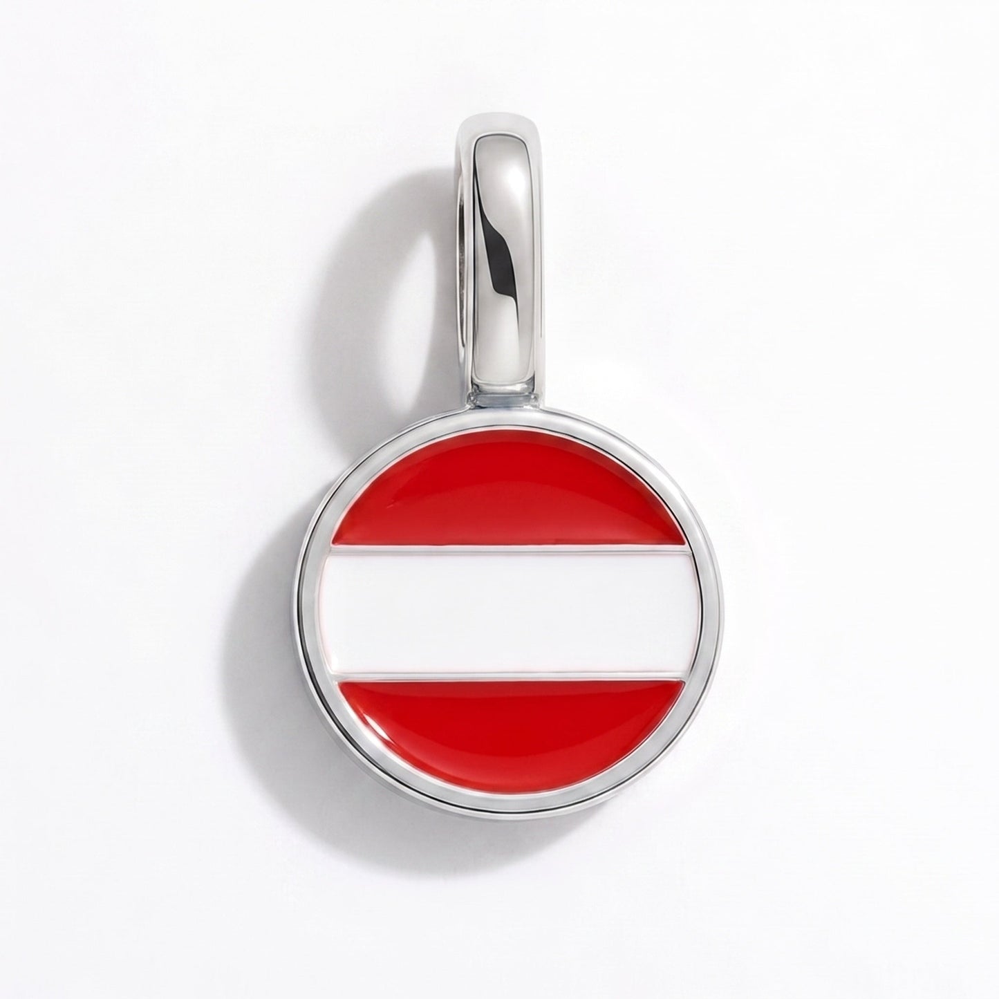 Flaggcharm Österrike – rektangulär silver