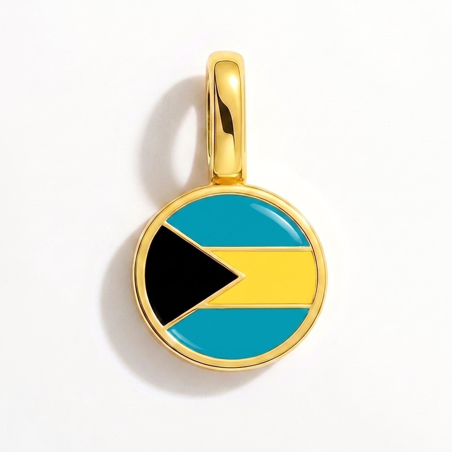 Flaggcharm Bahamas – rund guld