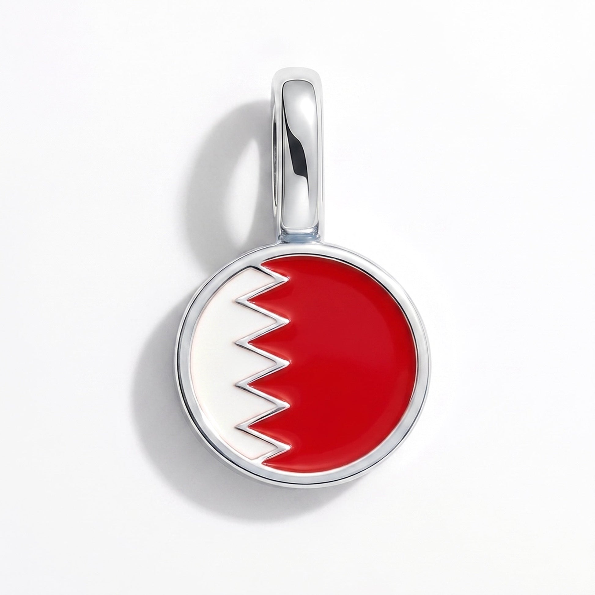 Flaggcharm Bahrain – rektangulär silver