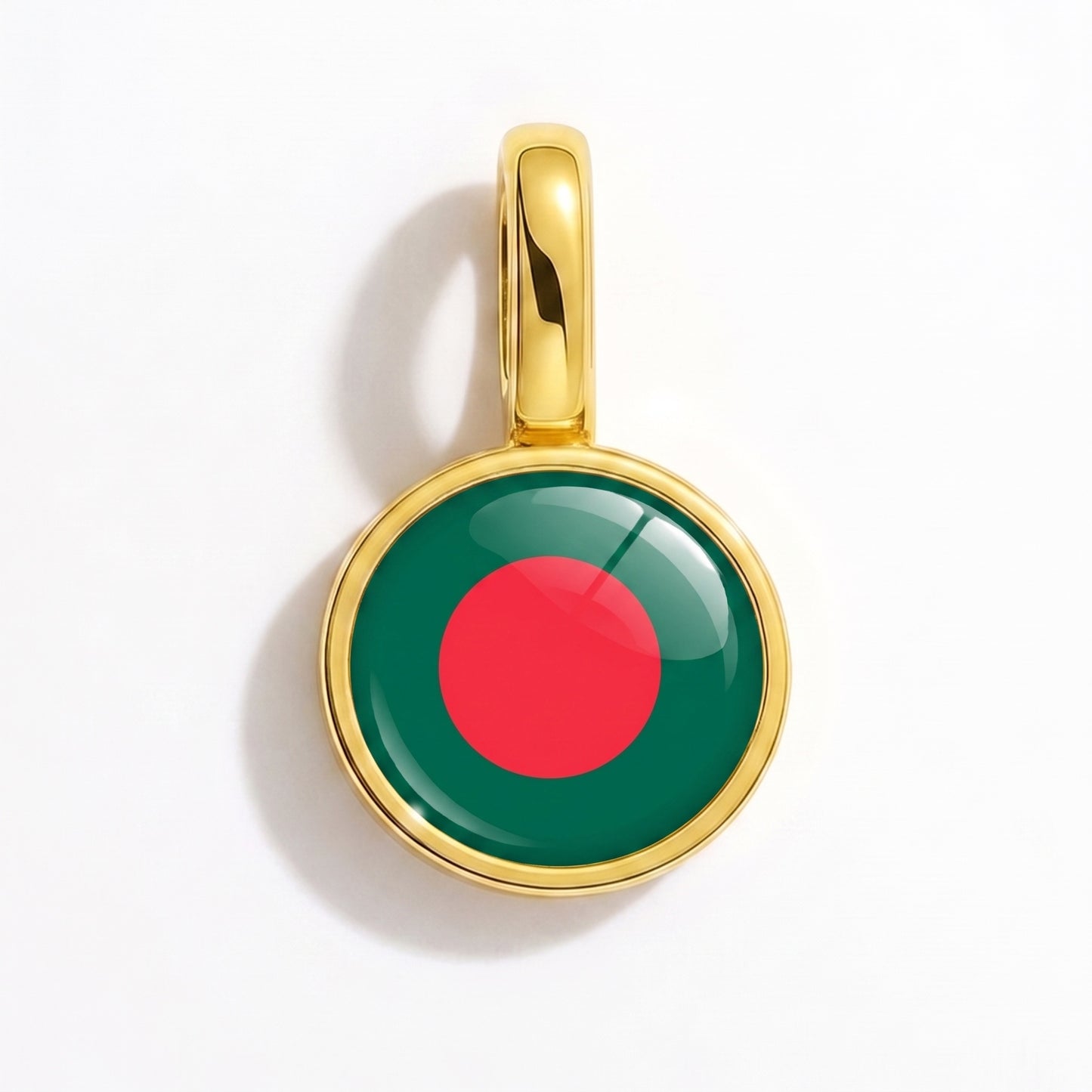 Flaggcharm Bangladesh – rund guld