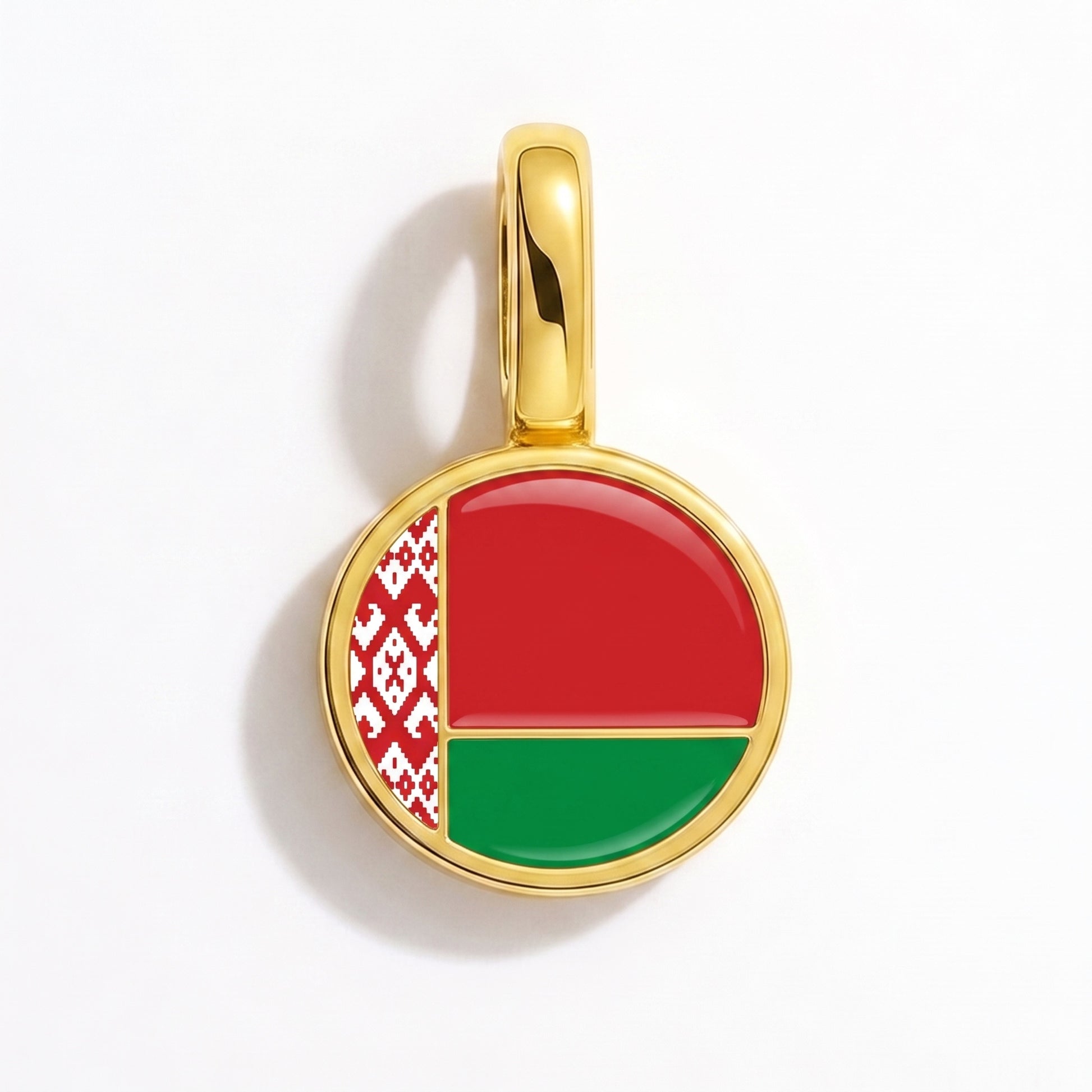 Flaggcharm Belarus – rund guld