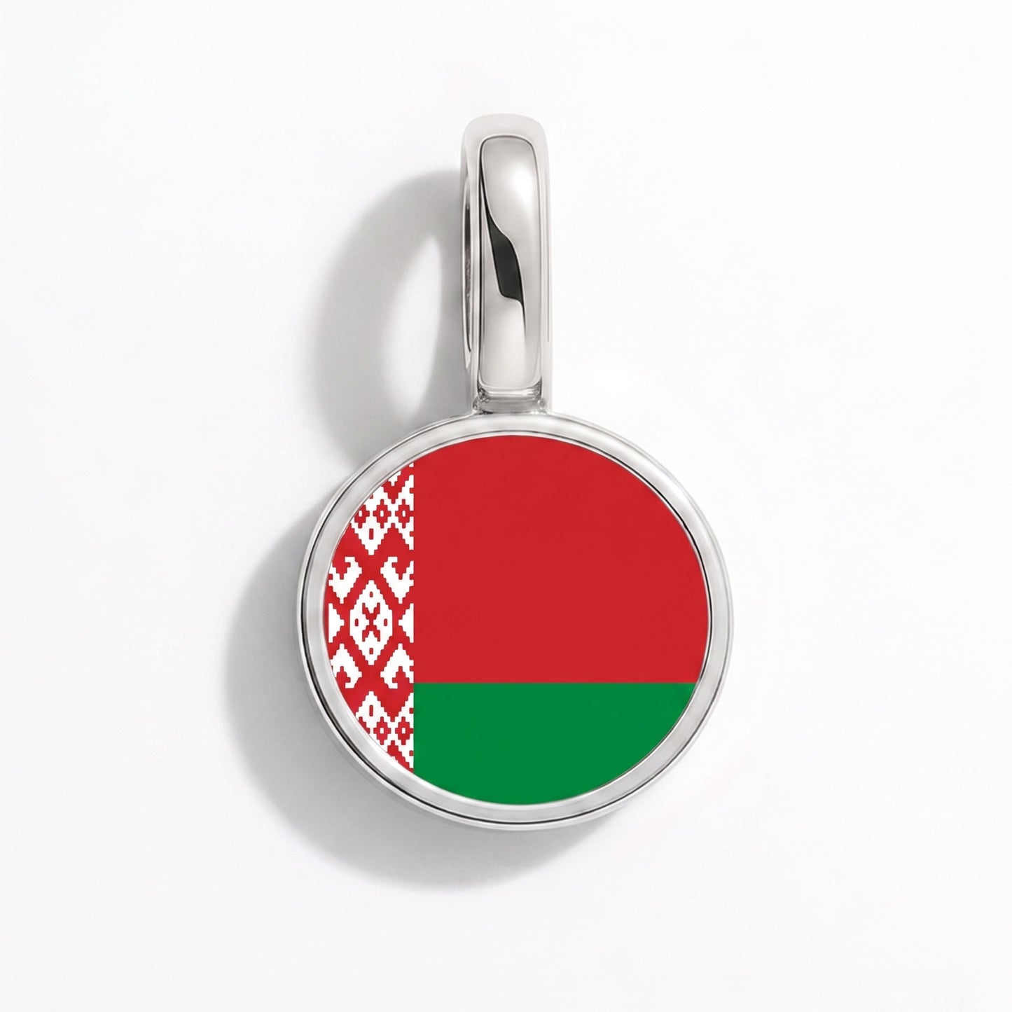 Flaggcharm Belarus – rund silver