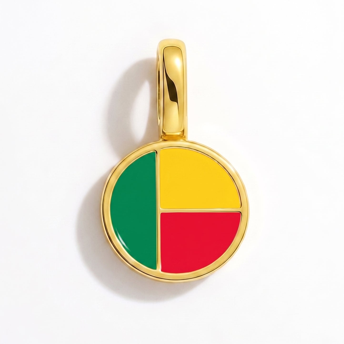 Flaggcharm Benin – rund guld