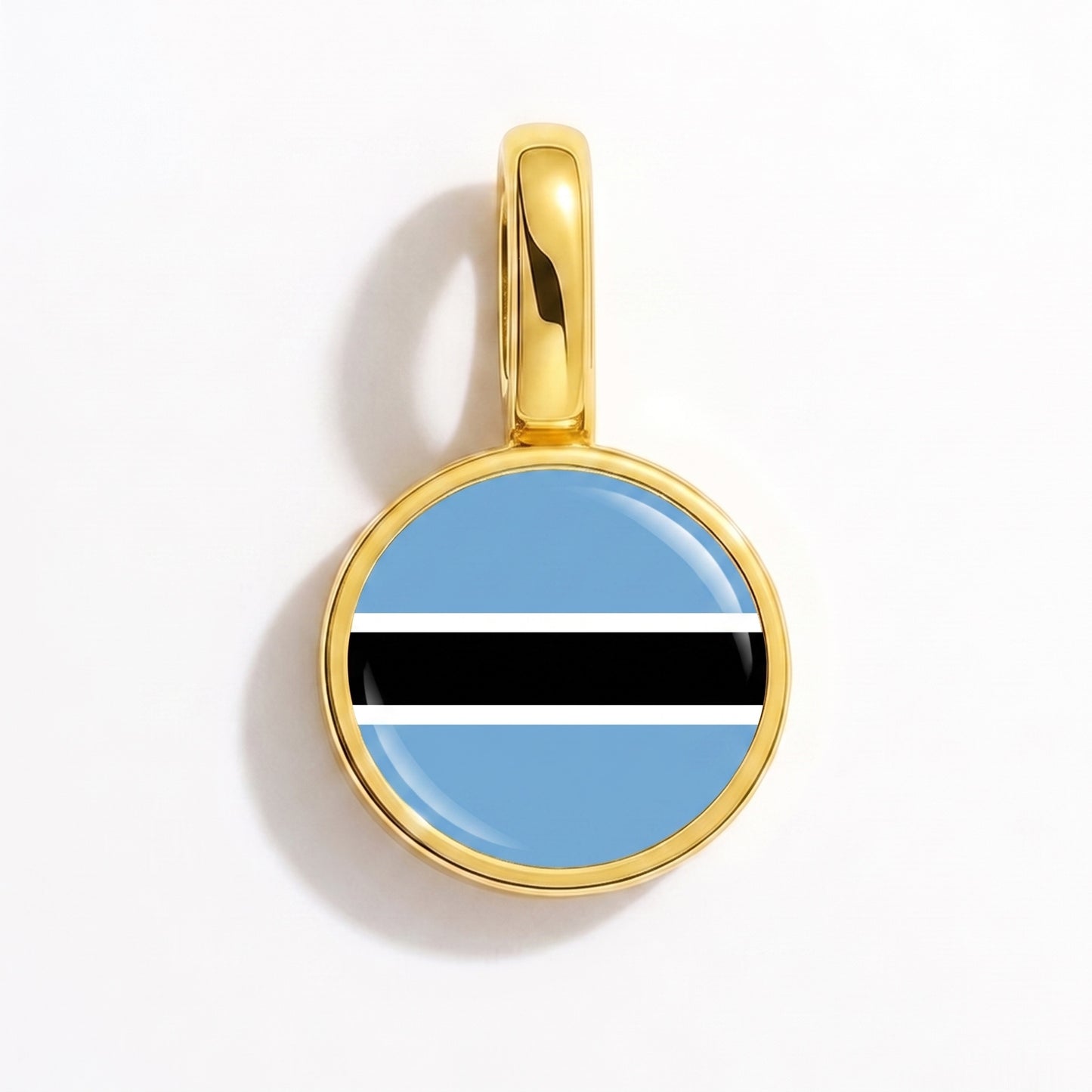 Flaggcharm Botswana – rund guld