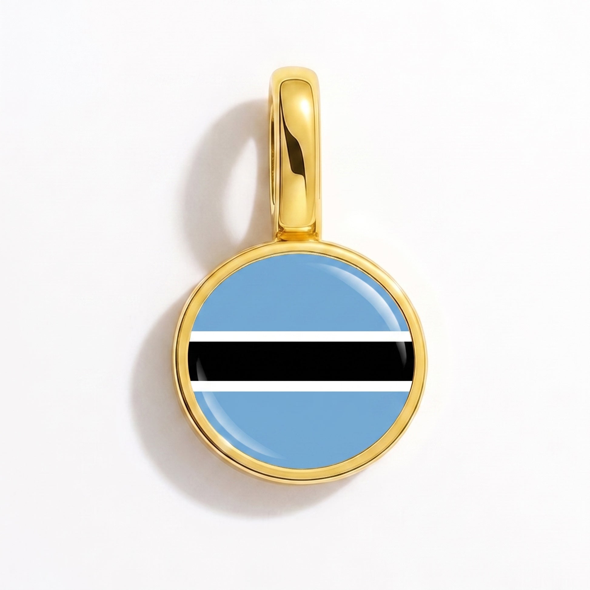 Flaggcharm Botswana – rund guld