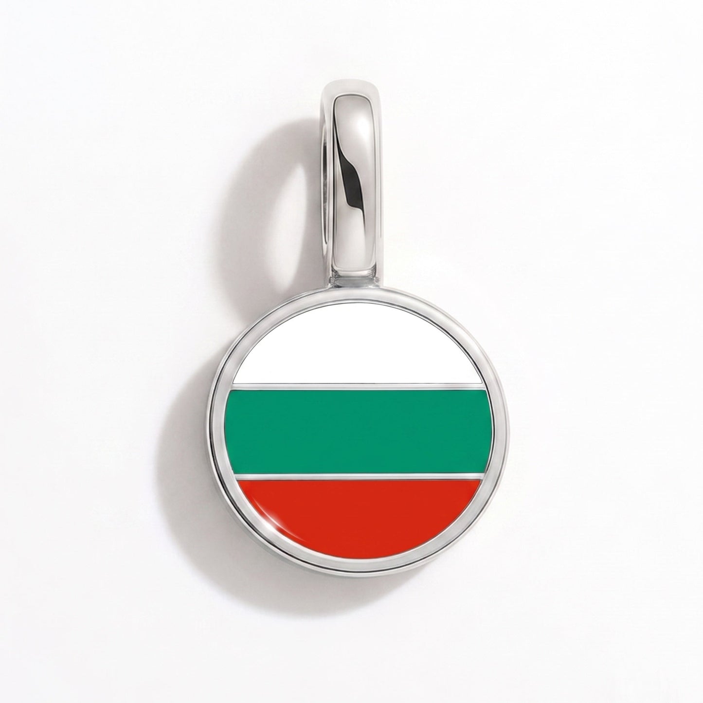 Flaggcharm Bulgarien – rektangulär silver