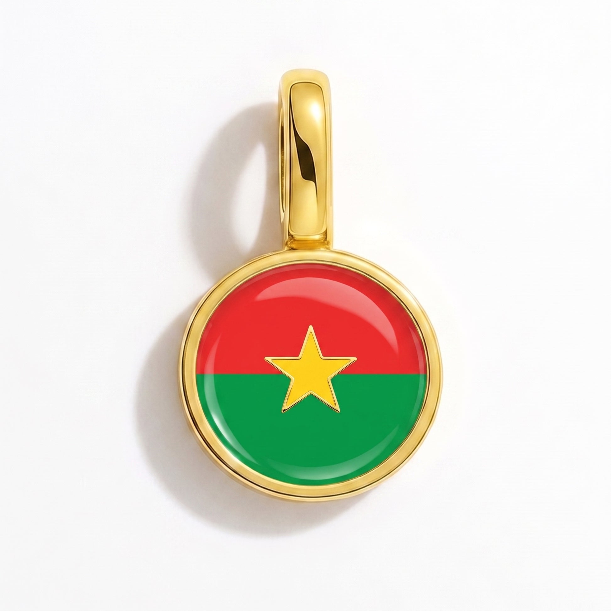 Flaggcharm Burkina Faso – rund guld