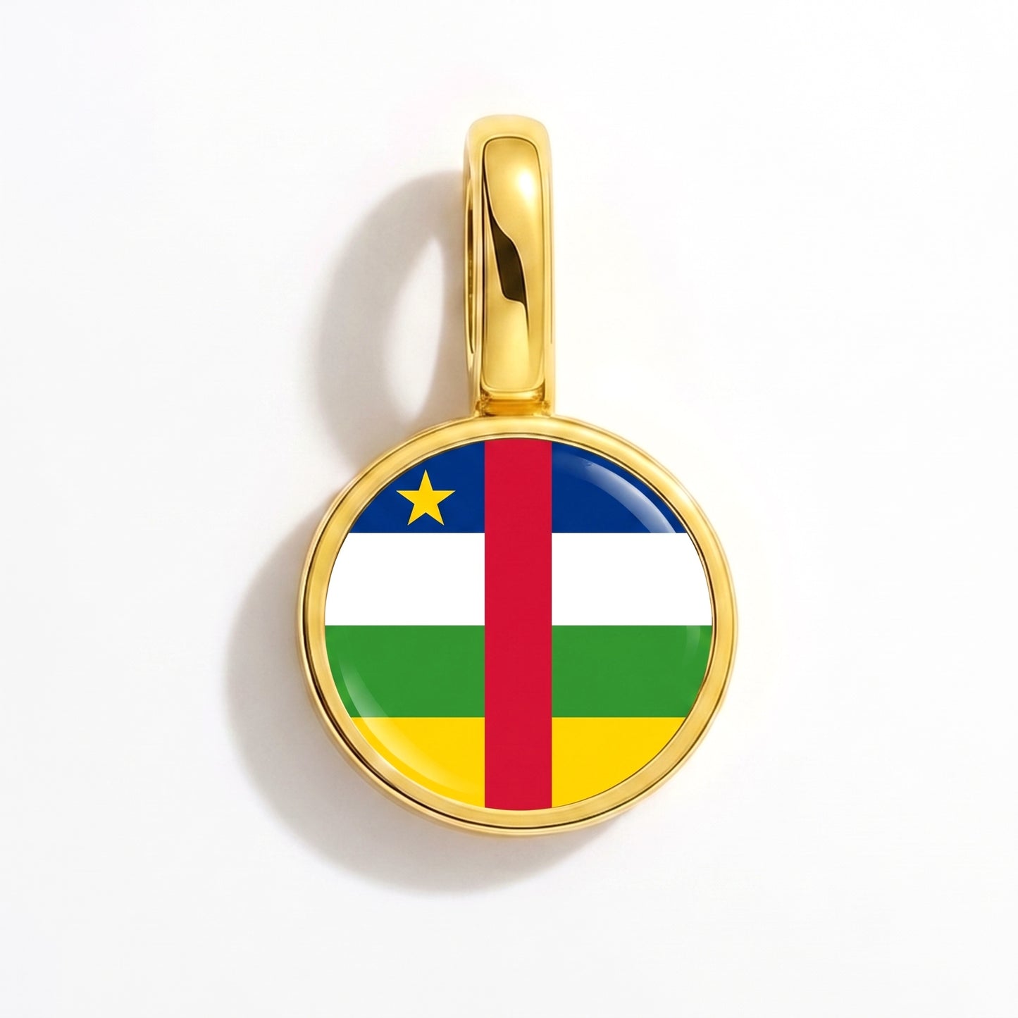 Flaggcharm Centralafrikanska republiken – rund guld