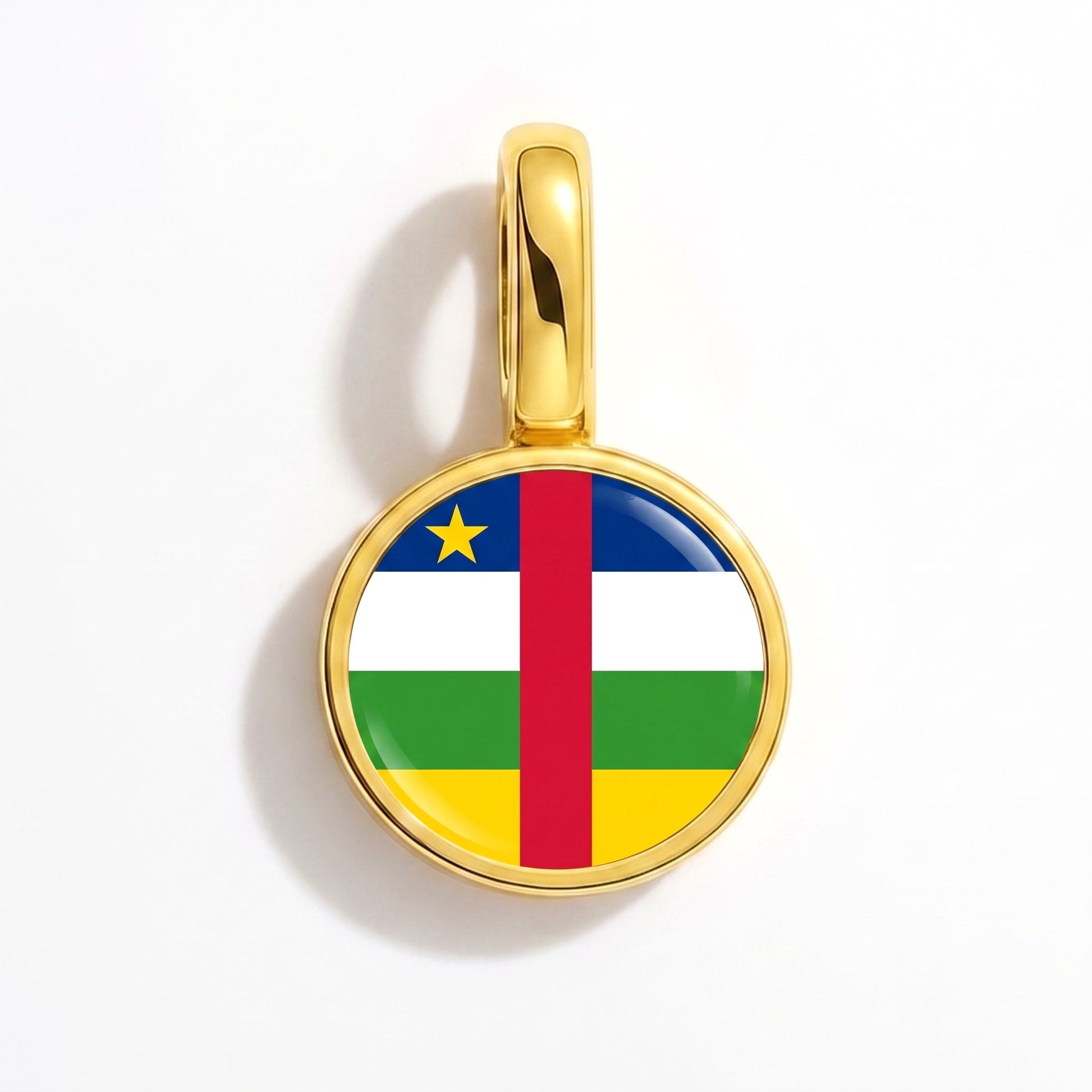 Flaggcharm Centralafrikanska republiken – rund guld