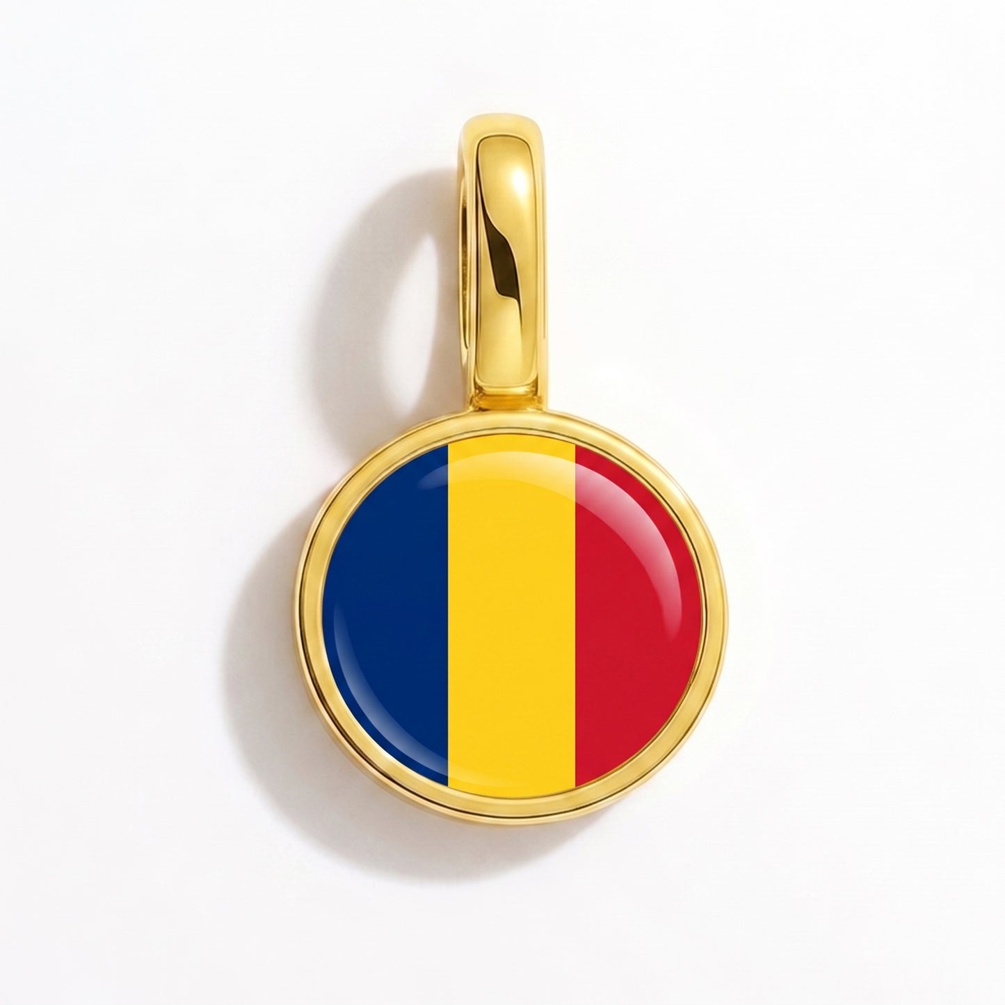 Flaggcharm Tchad – rund guld