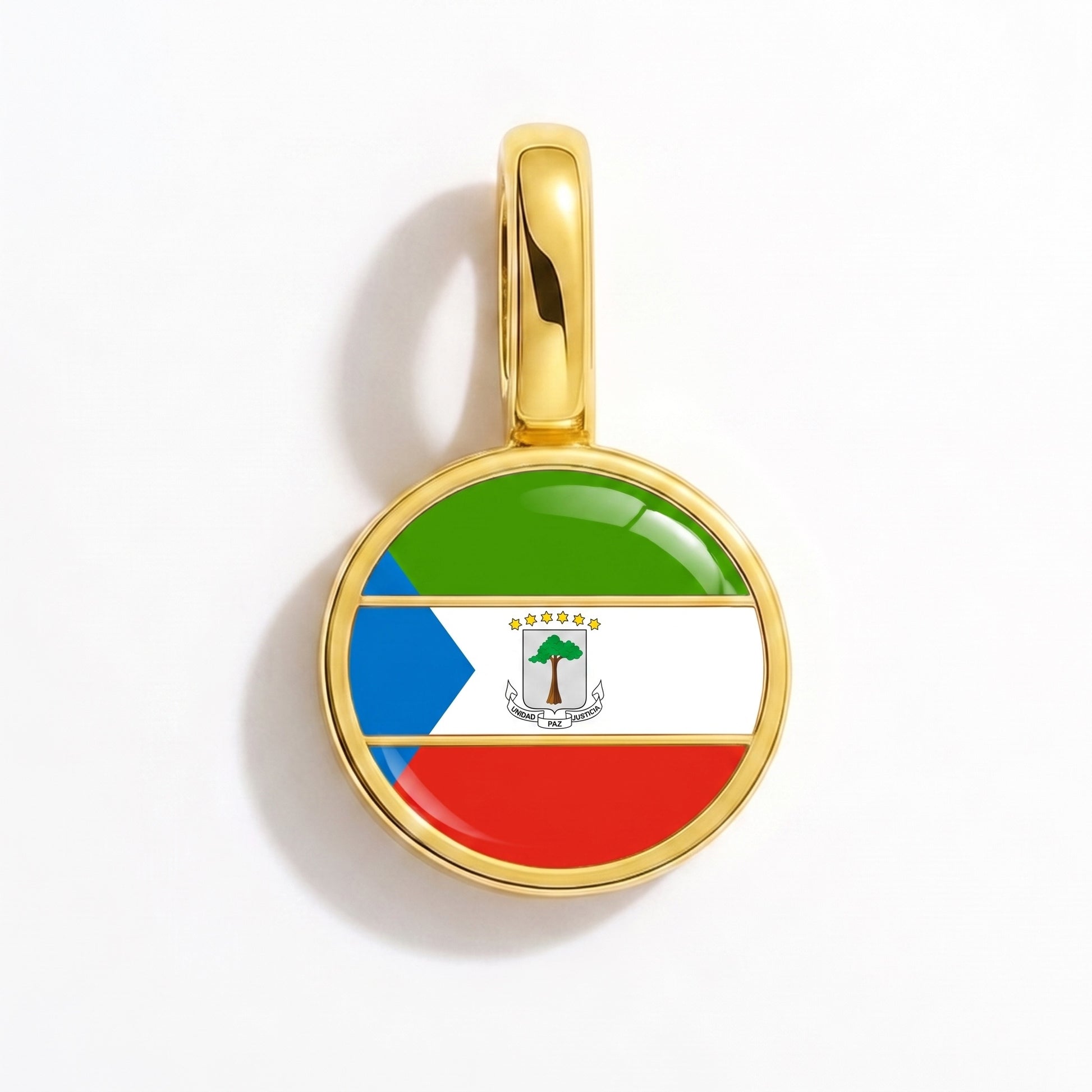Flaggcharm Ekvatorialguinea – rund guld
