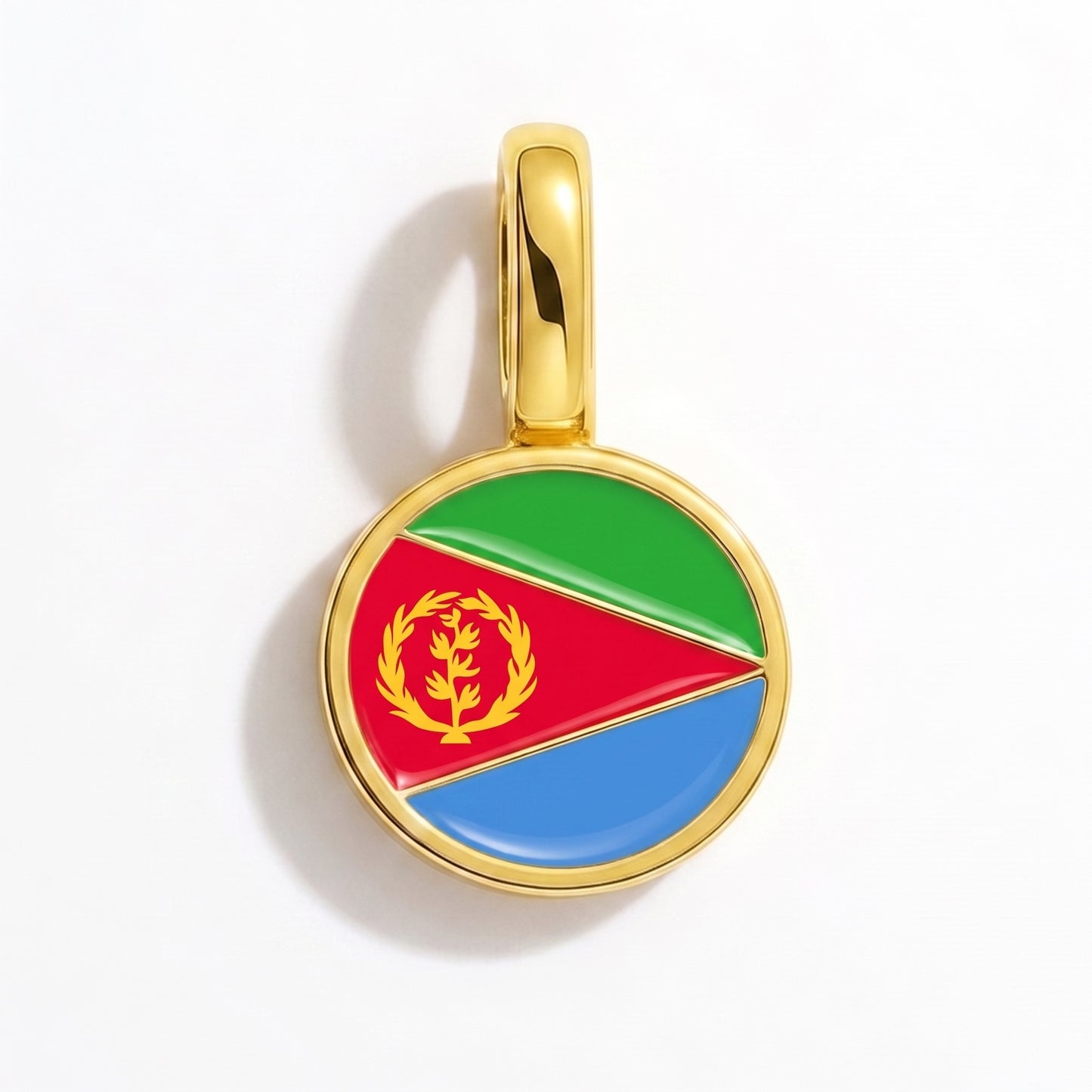 Flaggcharm Eritrea – rund guld