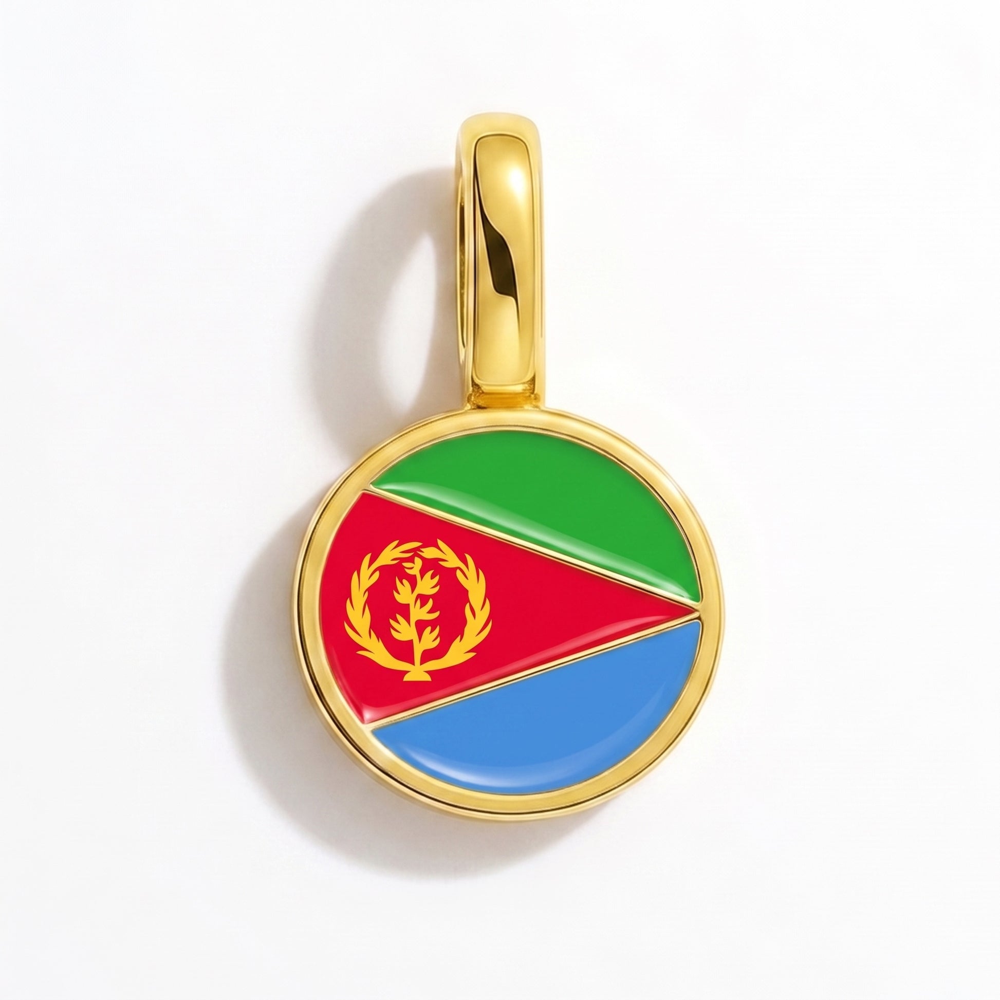 Flaggcharm Eritrea – rund guld