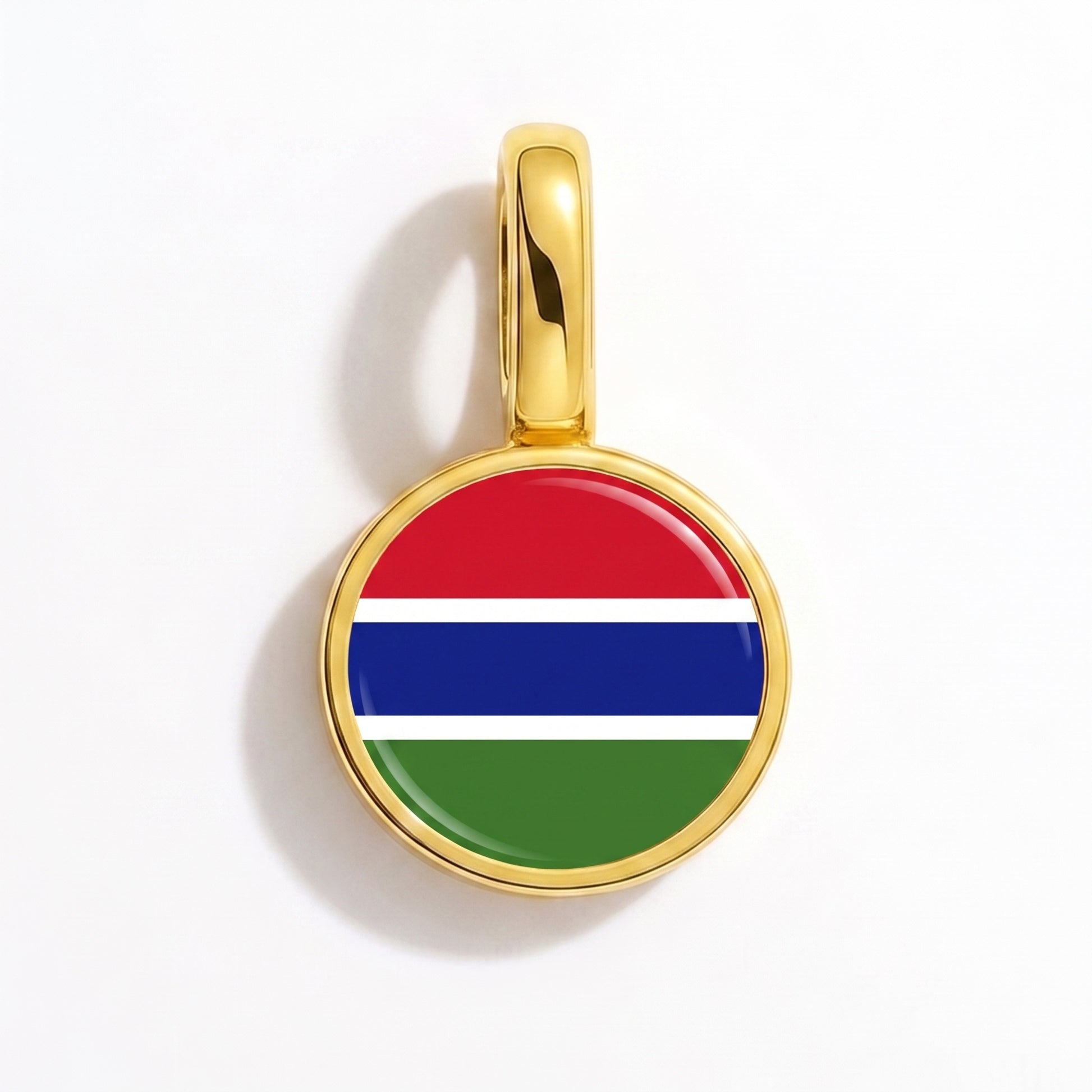 Flaggcharm Gambia – rund guld
