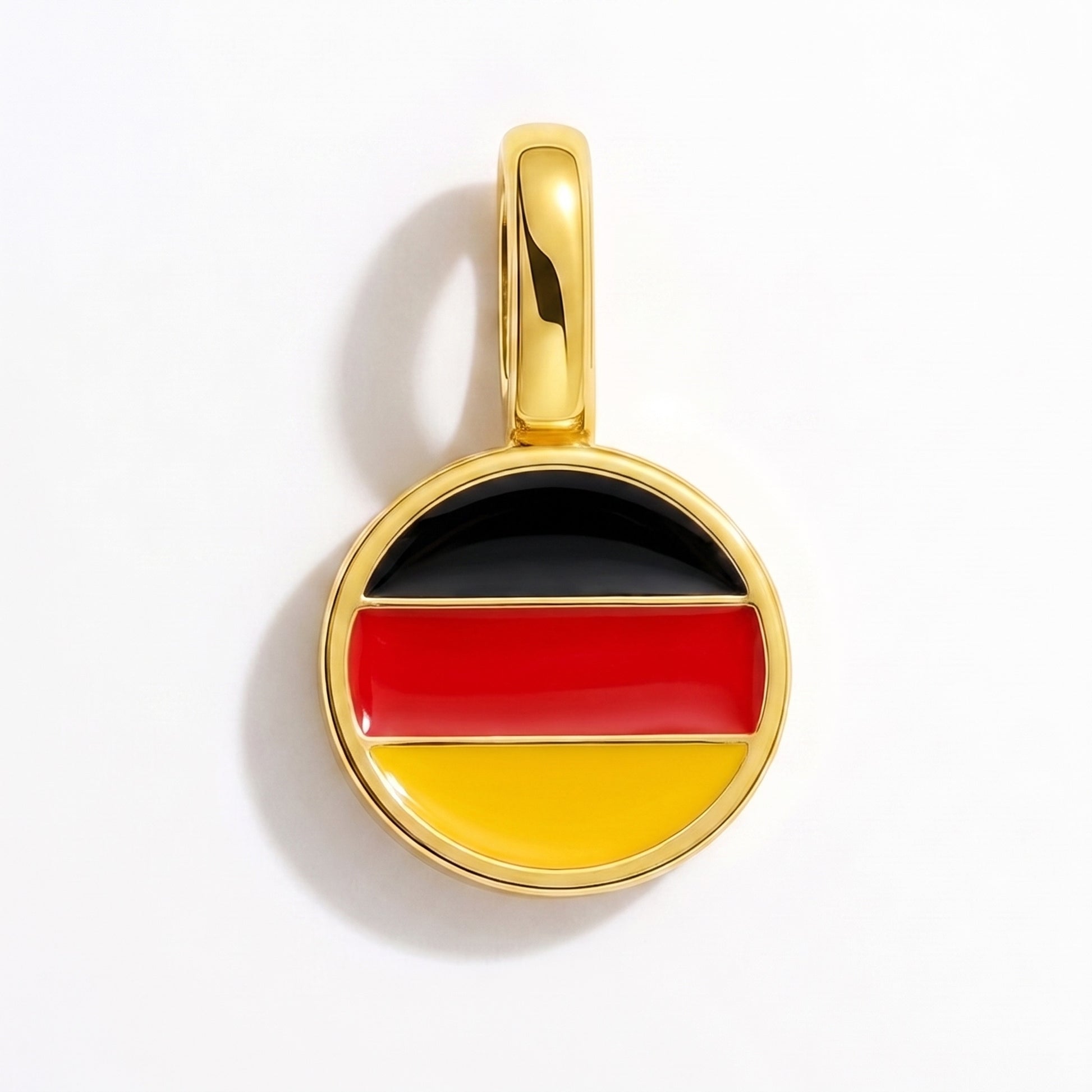 Flaggcharm Tyskland – rund guld