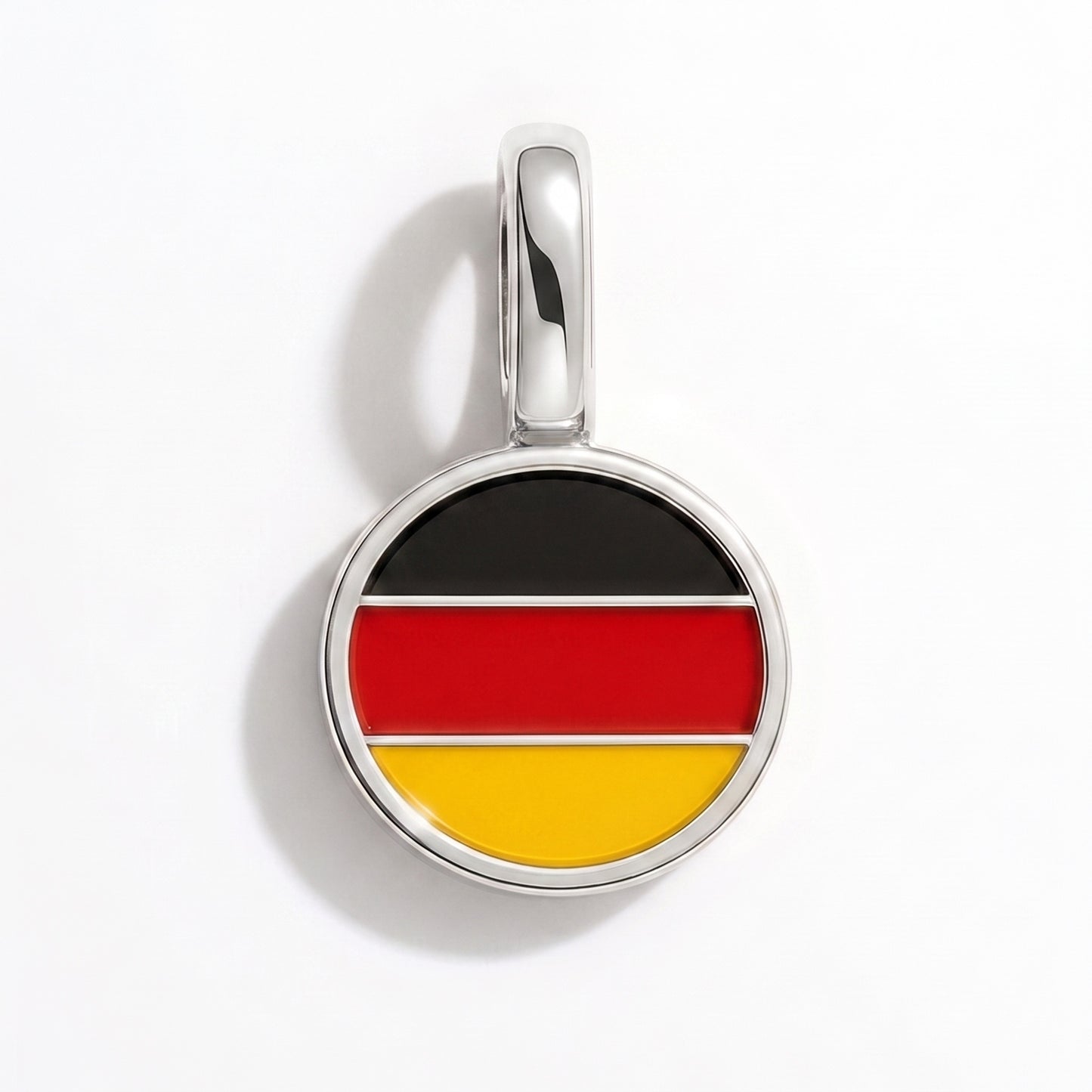 Flaggcharm Tyskland – rund silver