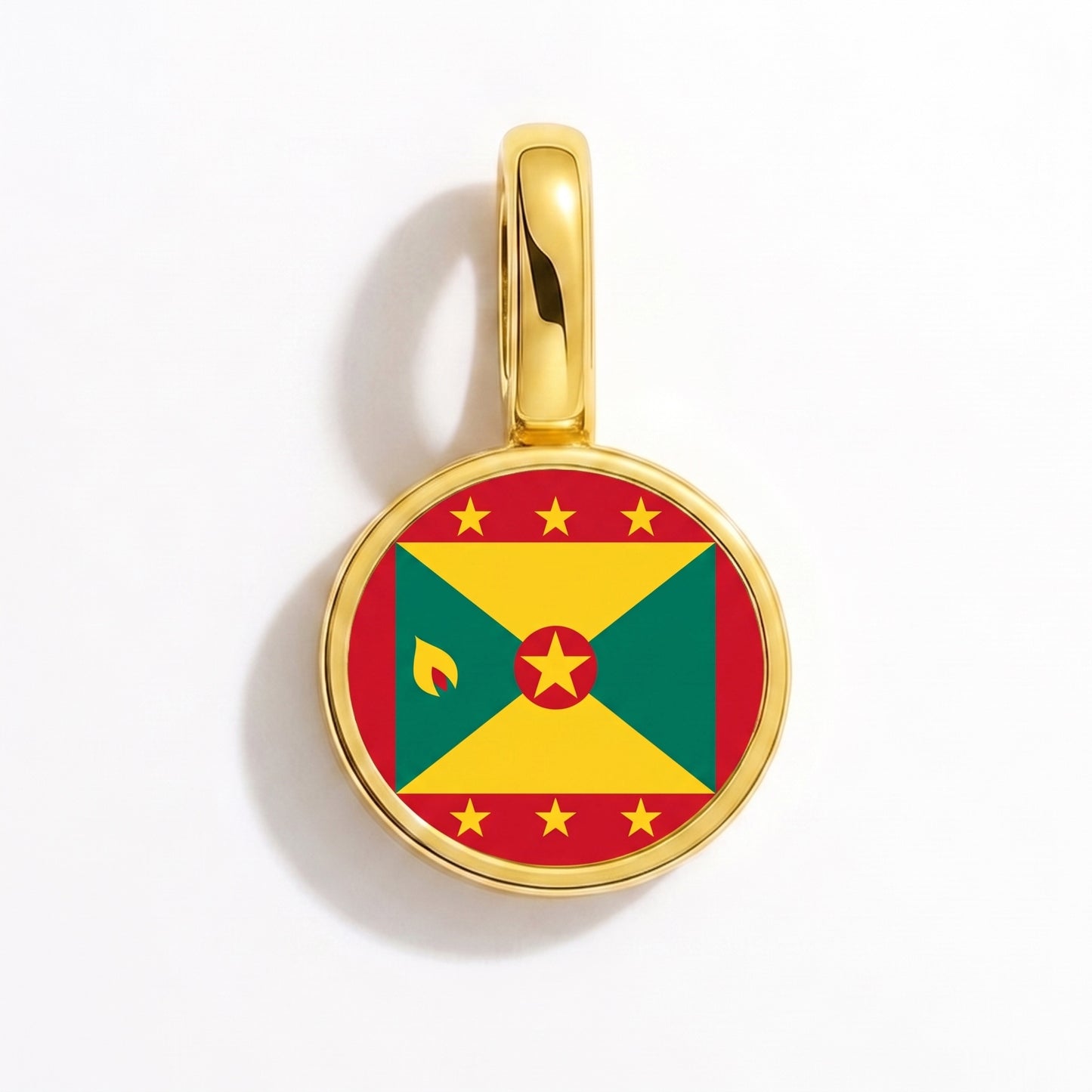 Flaggcharm Grenada – rund guld