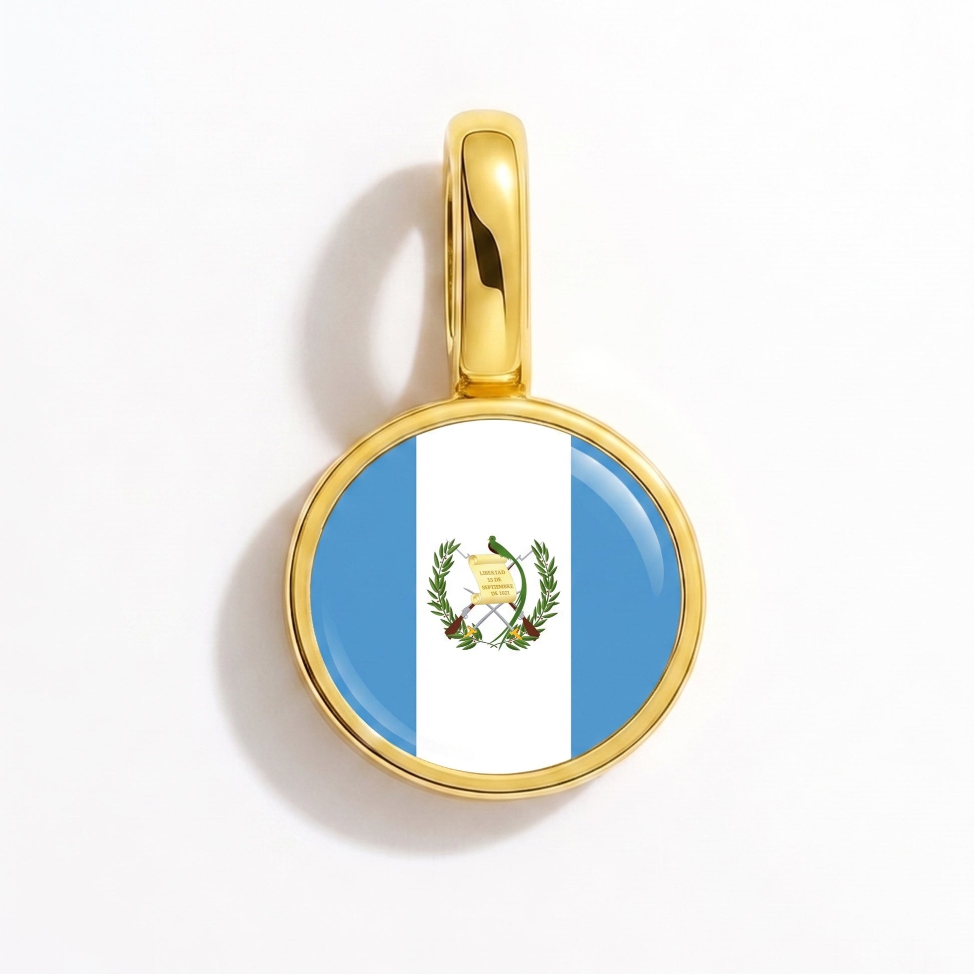 Flaggcharm Guatemala – rund guld