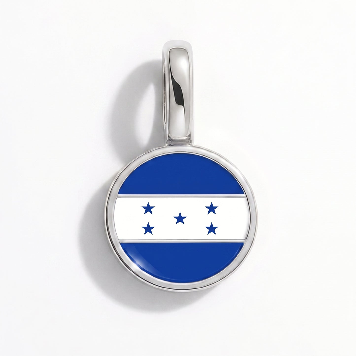 Flaggcharm Honduras – rund silver