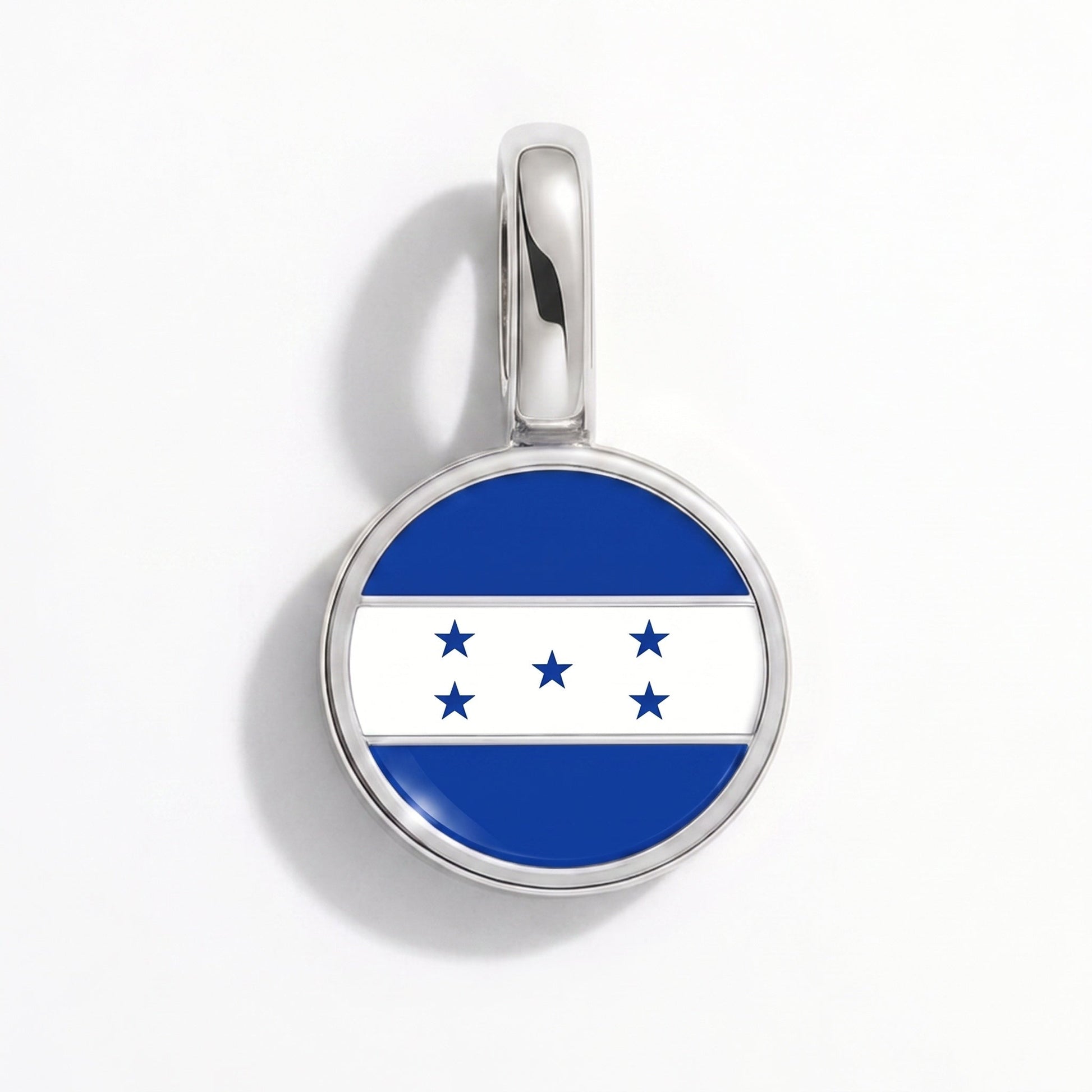 Flaggcharm Honduras – rektangulär silver