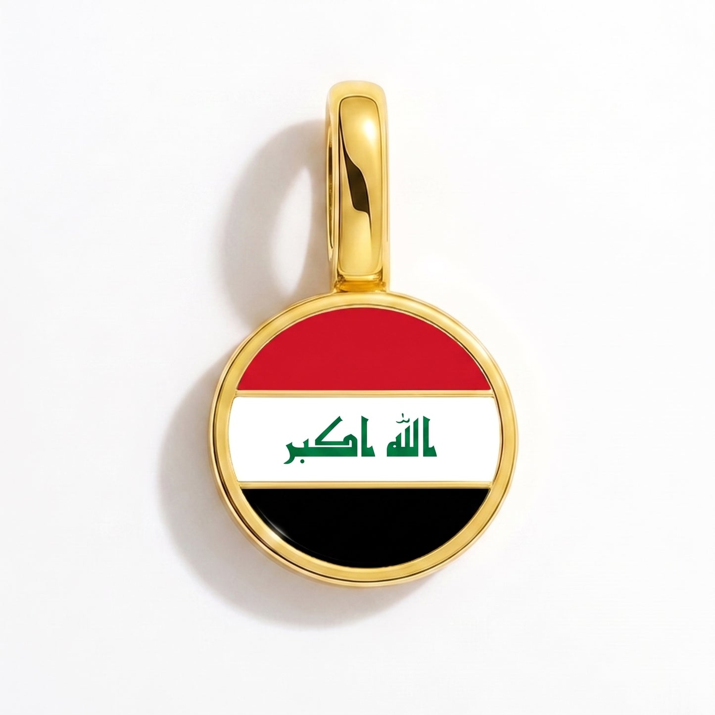 Flaggcharm Irak – rund guld