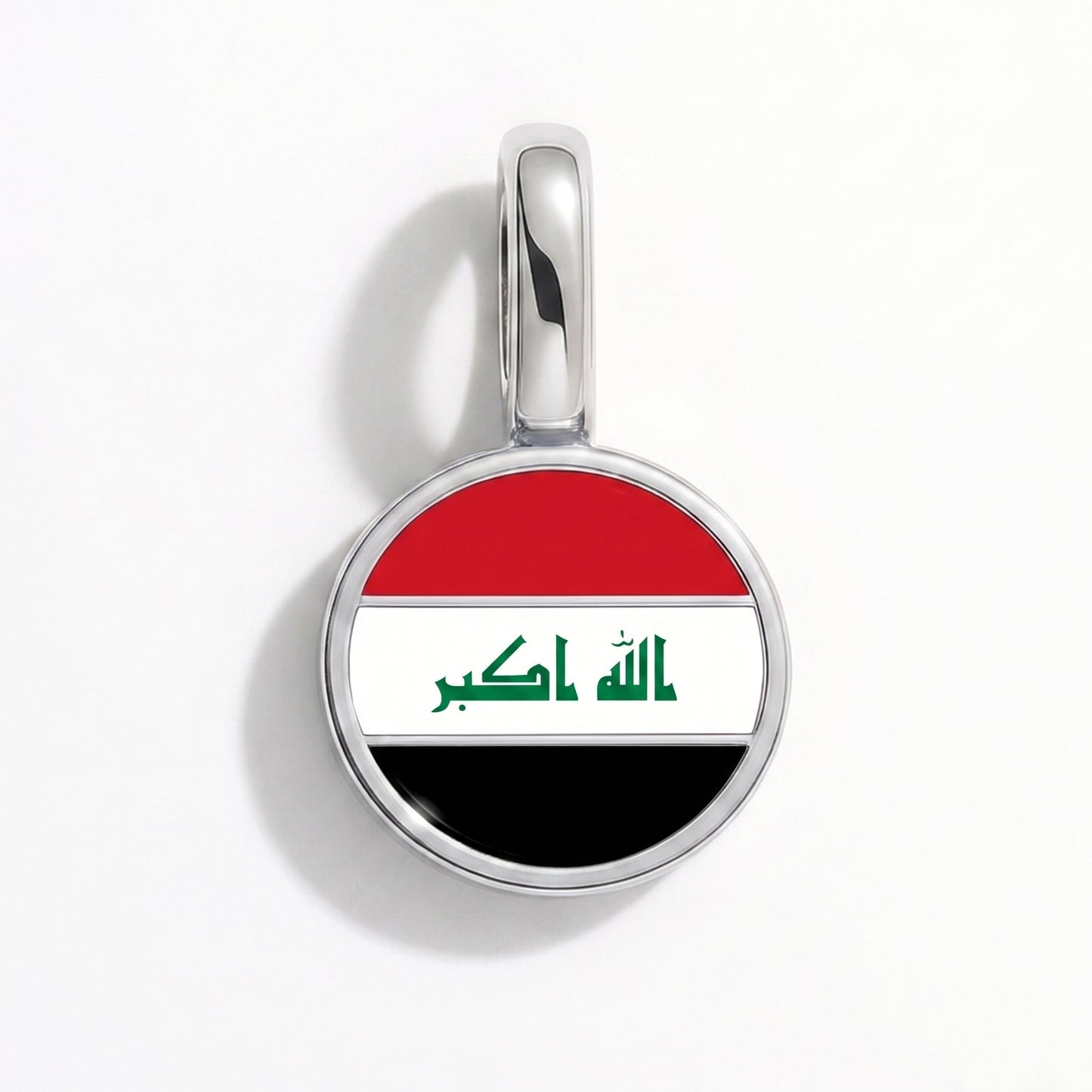 Flaggcharm Irak – rektangulär silver