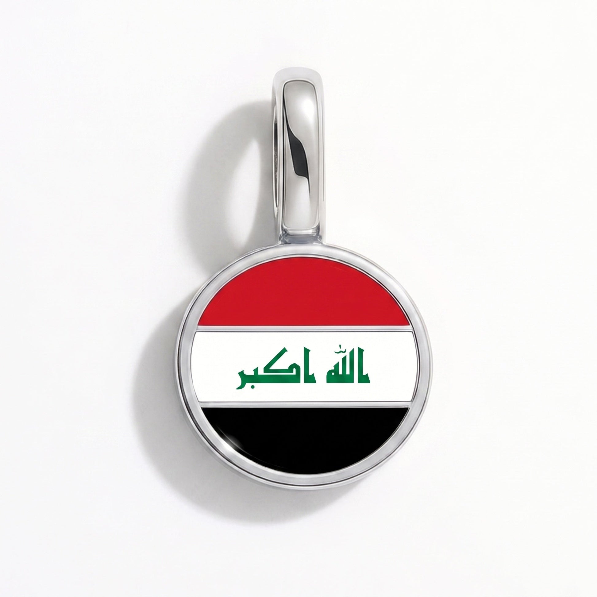 Flaggcharm Irak – rektangulär silver