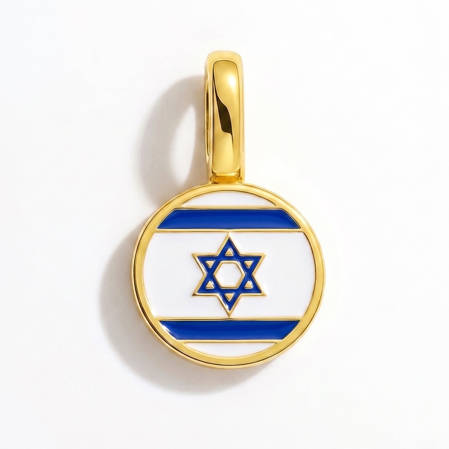 Flaggcharm Israel – rund guld