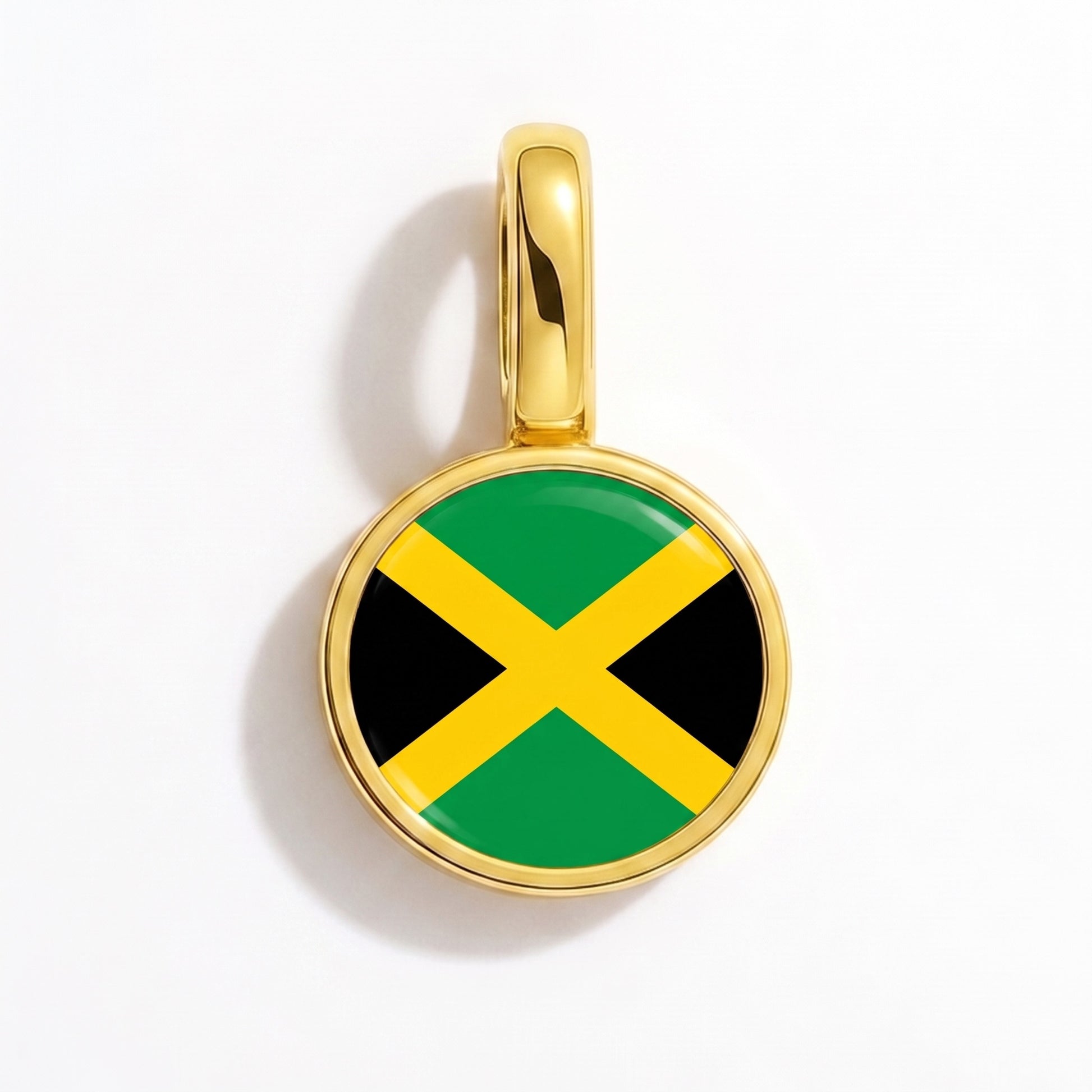Flaggcharm Jamaica – rund guld