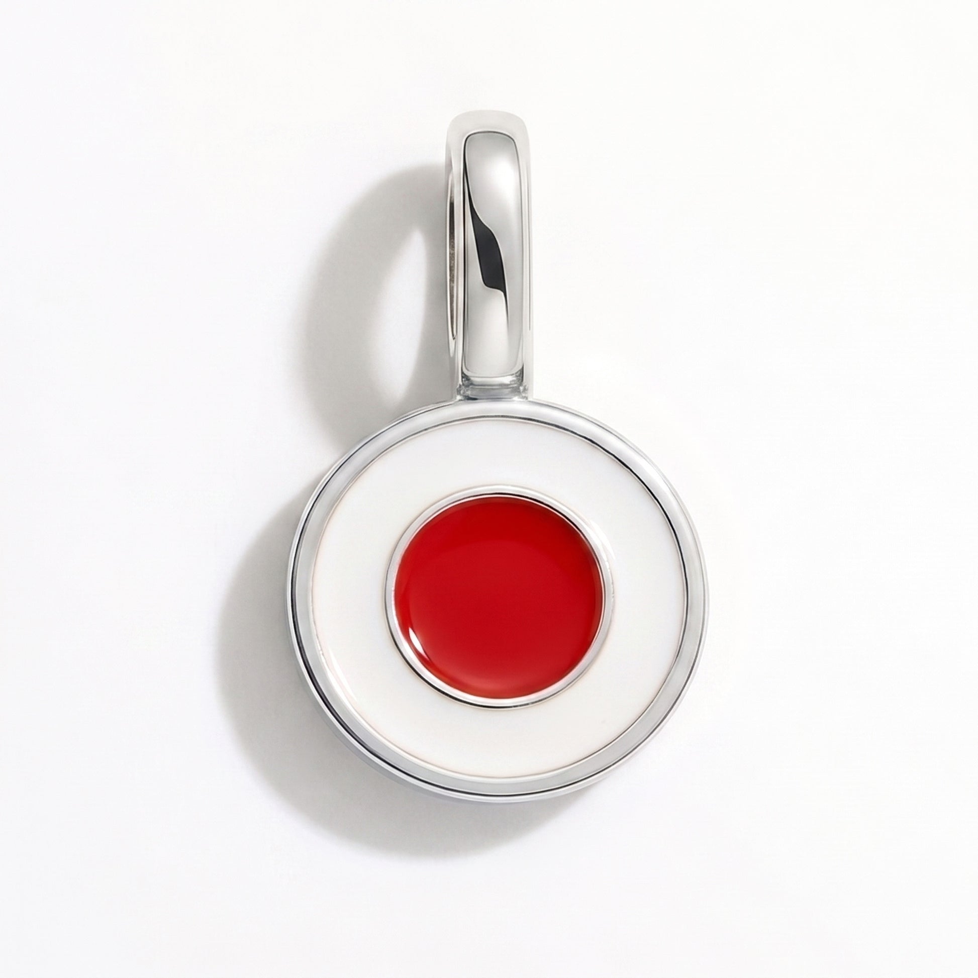 Flaggcharm Japan – rund silver