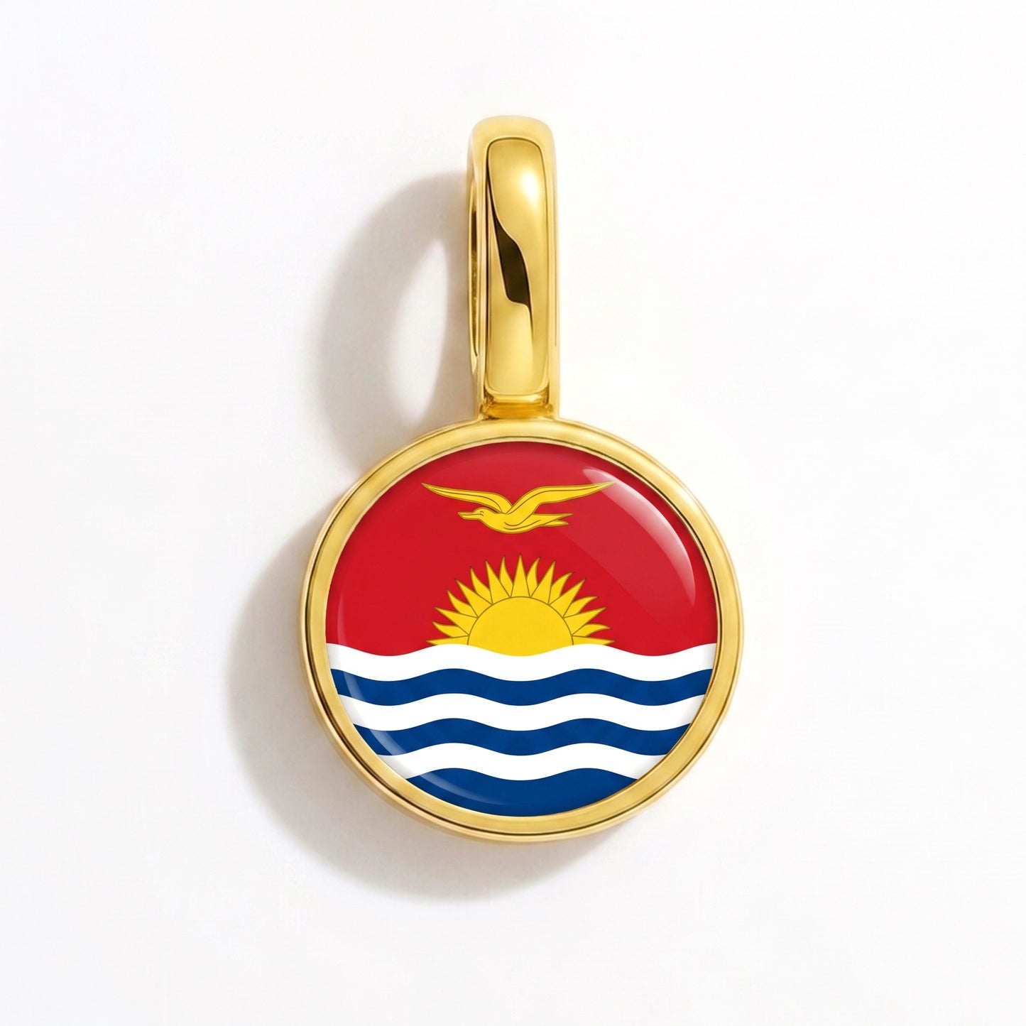 Flaggcharm Kiribati – rund guld