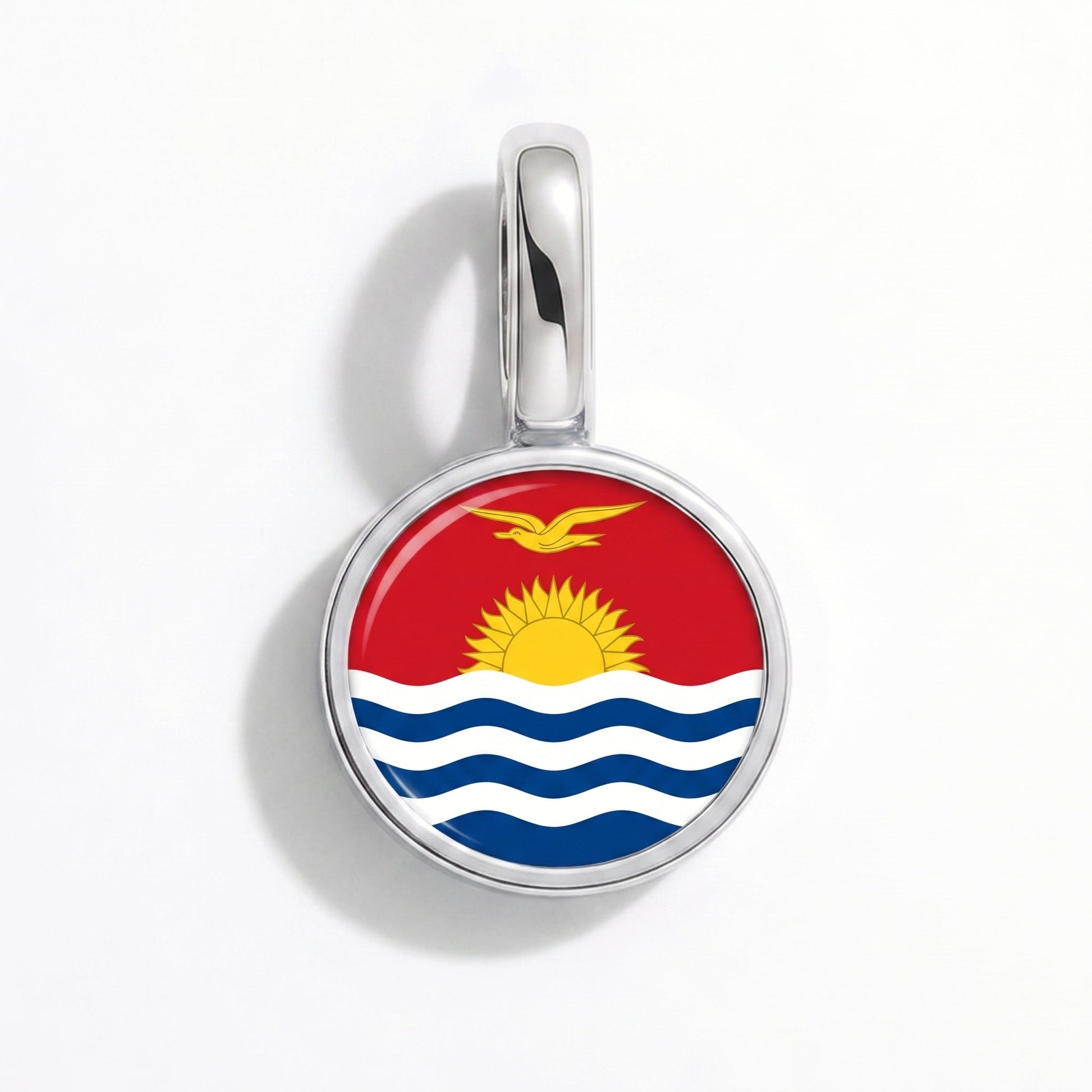 Flaggcharm Kiribati – rektangulär silver