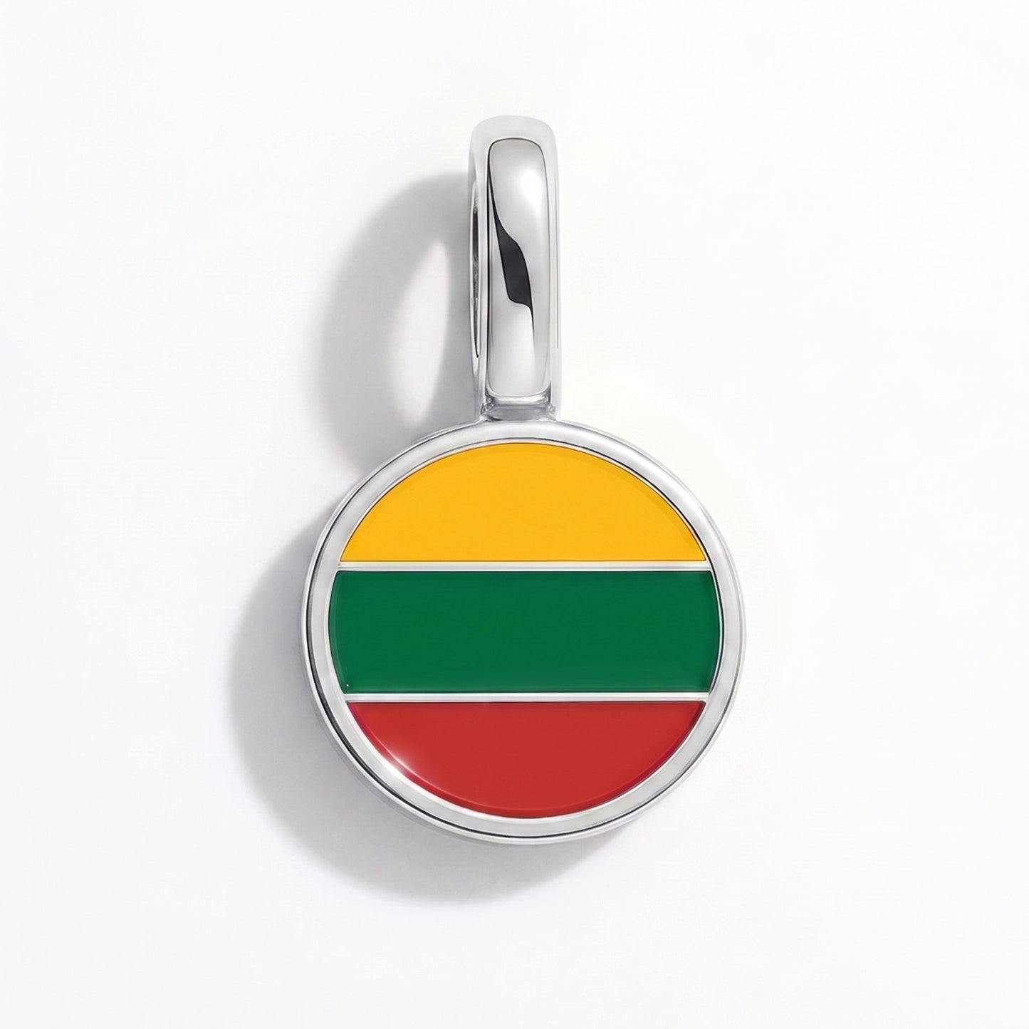 Flaggcharm Litauen – rektangulär silver