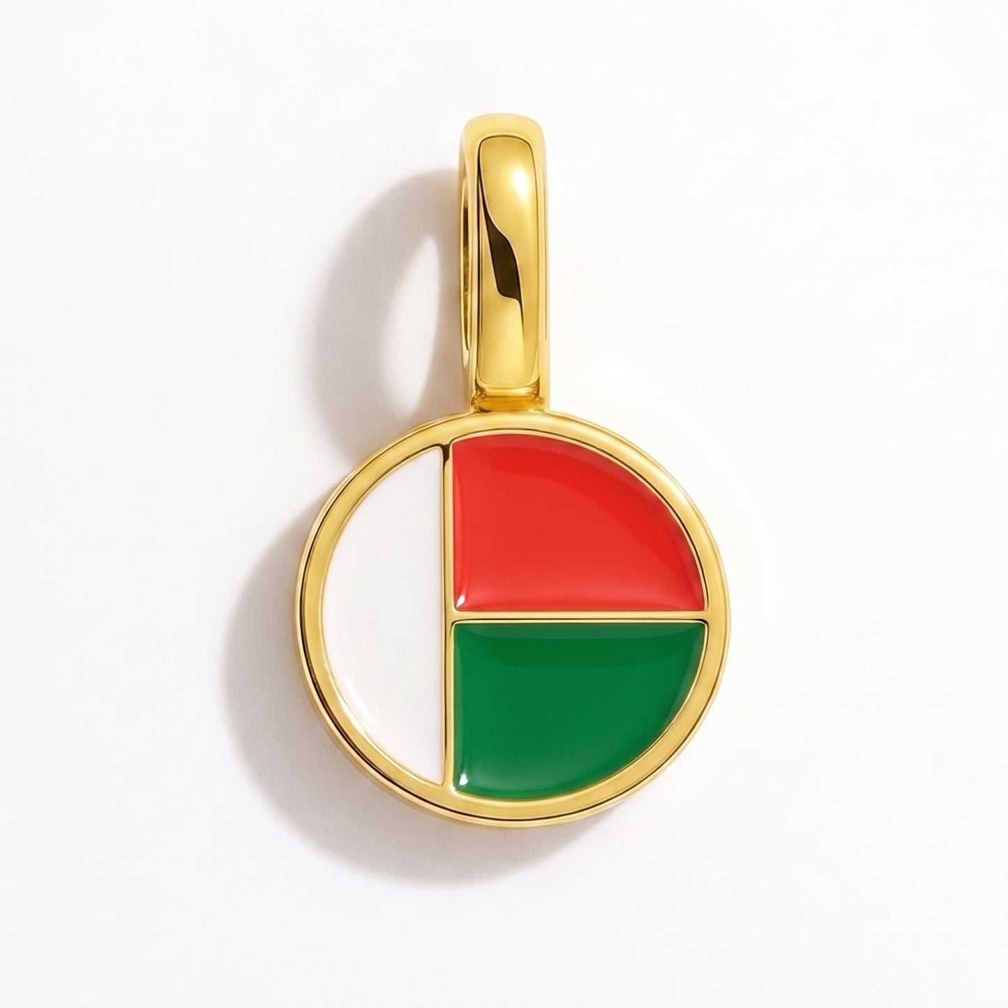 Flaggcharm Madagaskar – rund guld