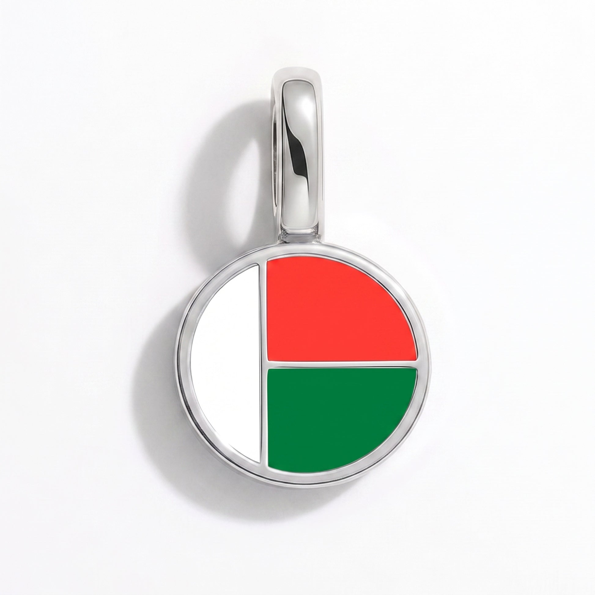 Flaggcharm Madagaskar – rund silver
