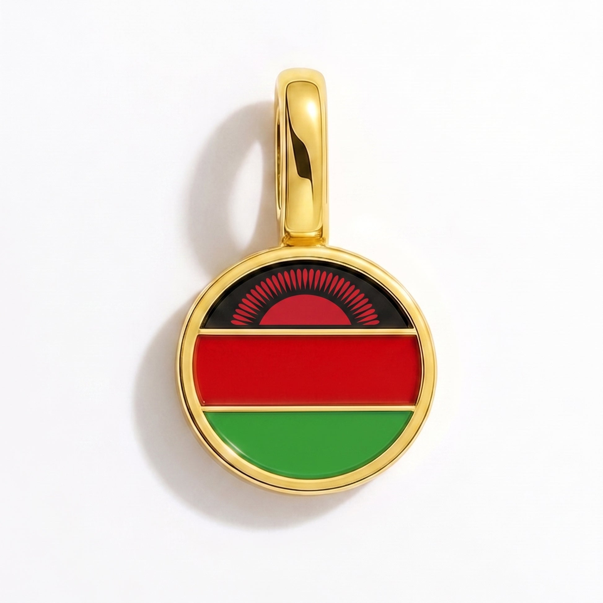 Flaggcharm Malawi – rund guld
