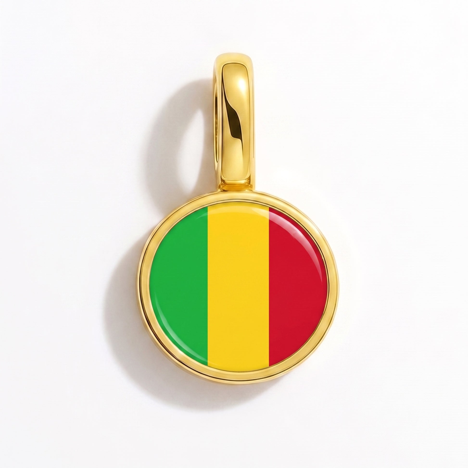 Flaggcharm Mali – rund guld