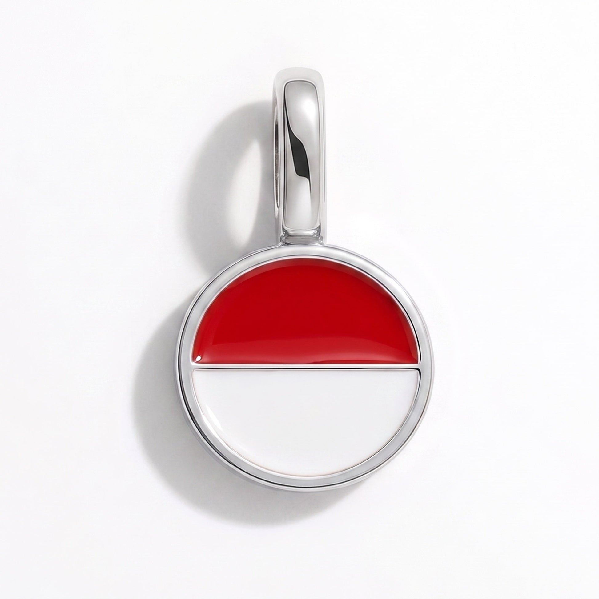 Flaggcharm Monaco – rektangulär silver