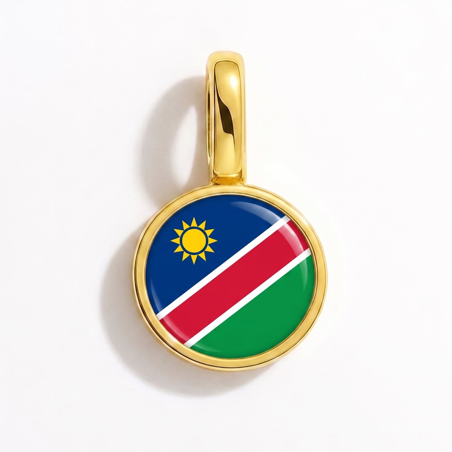 Flaggcharm Namibia – rund guld