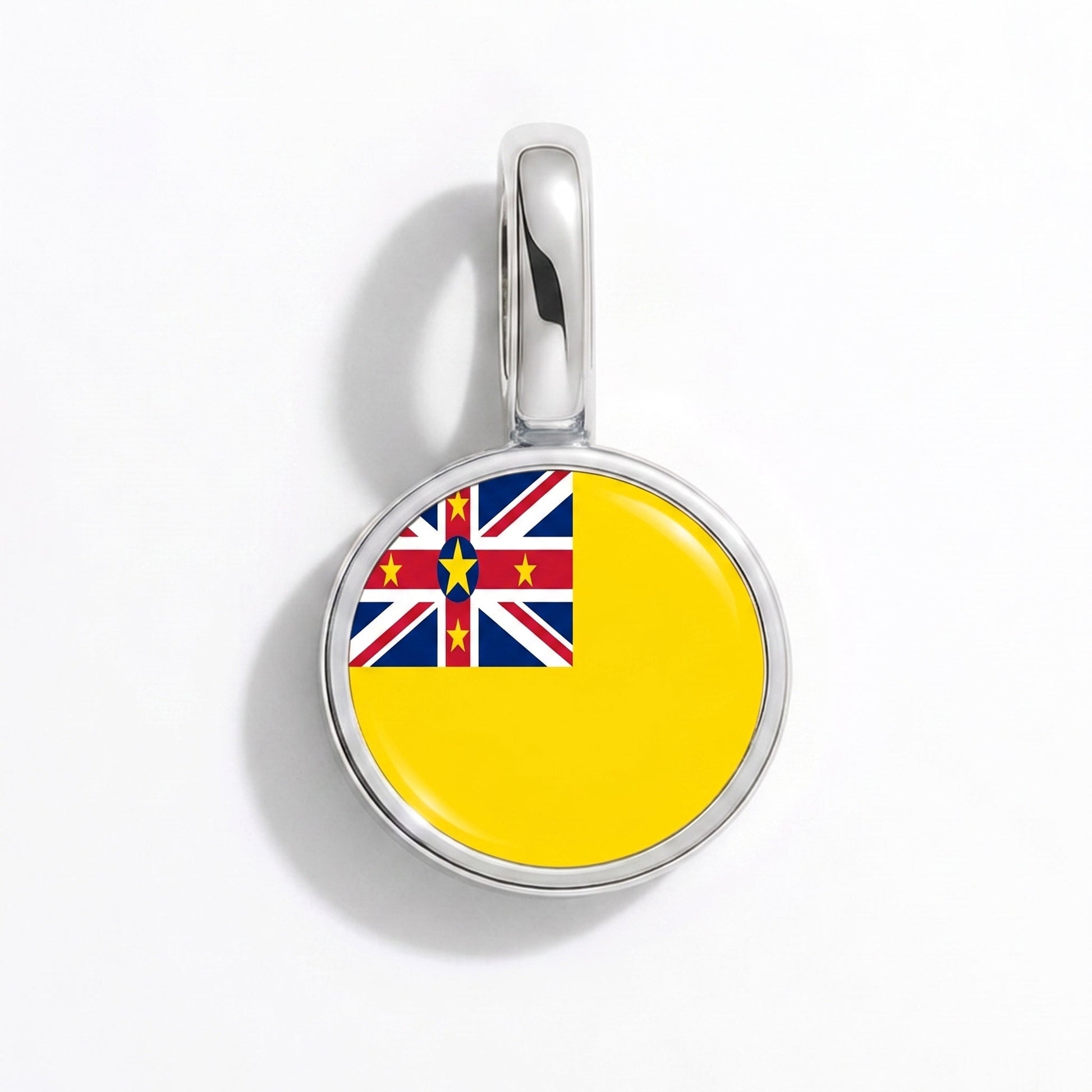Flaggcharm Niue – rektangulär silver