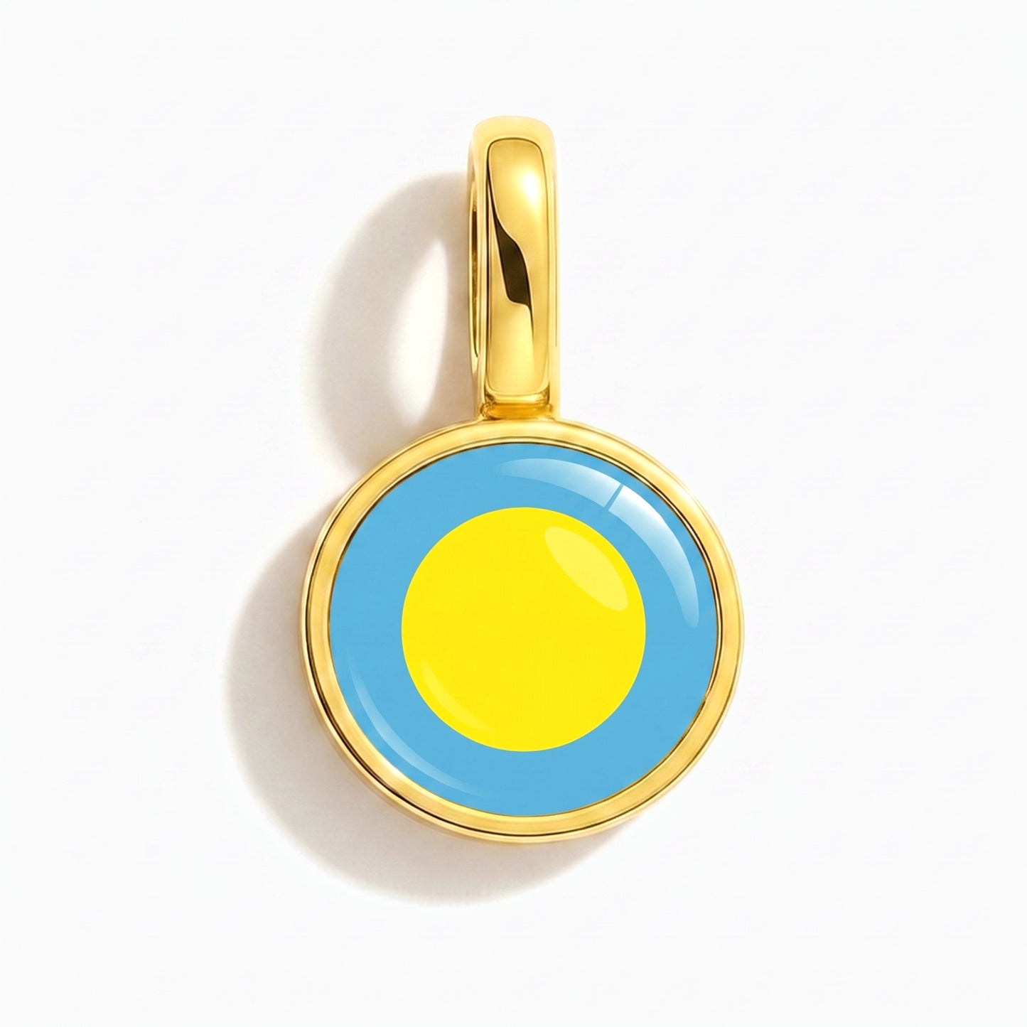 Flaggcharm Palau – rund guld