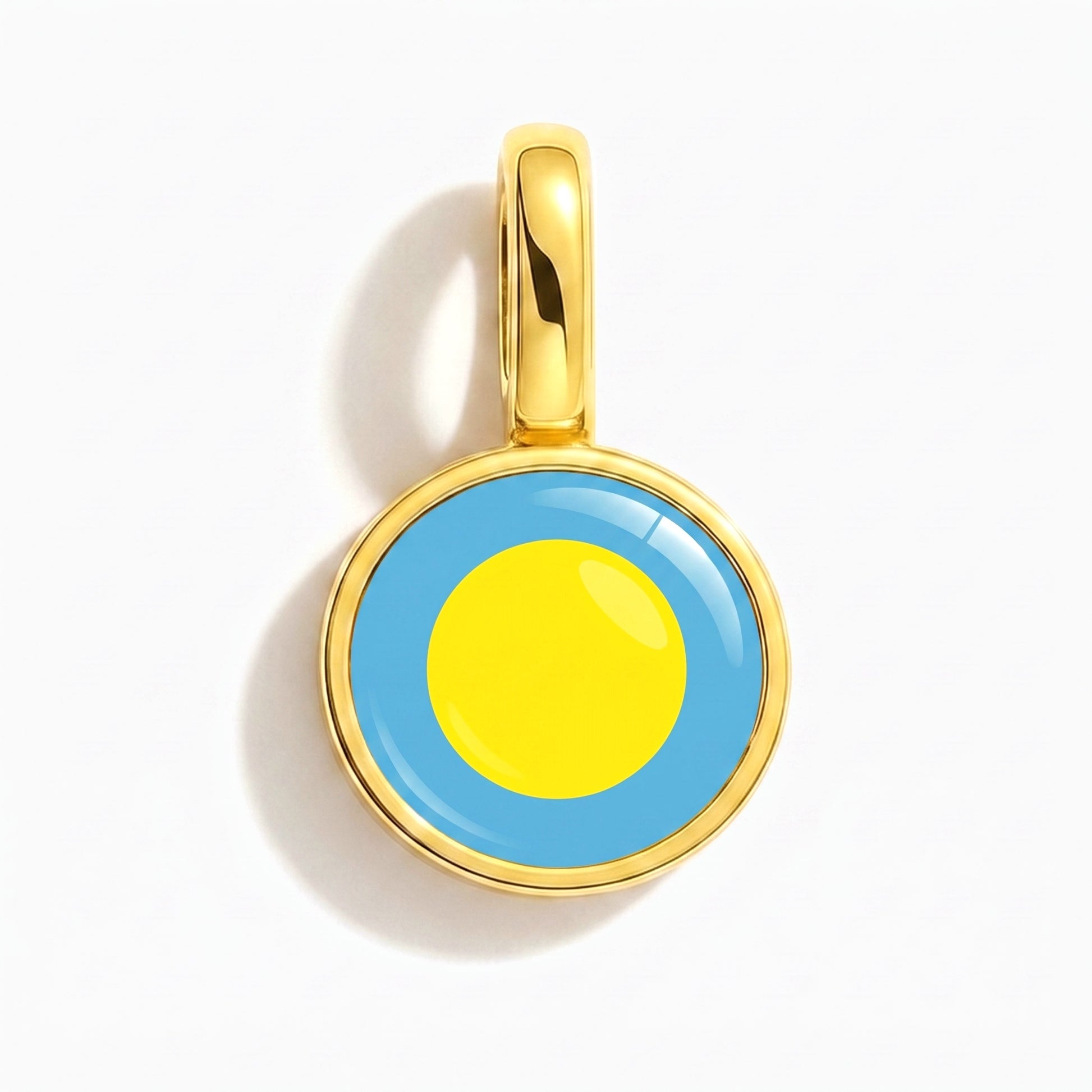 Flaggcharm Palau – rund guld