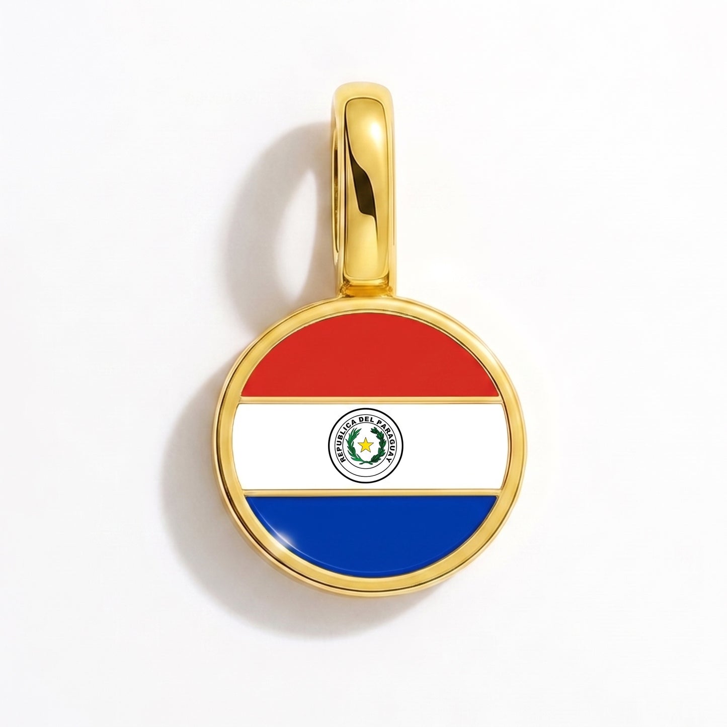 Flaggcharm Paraguay – rund guld