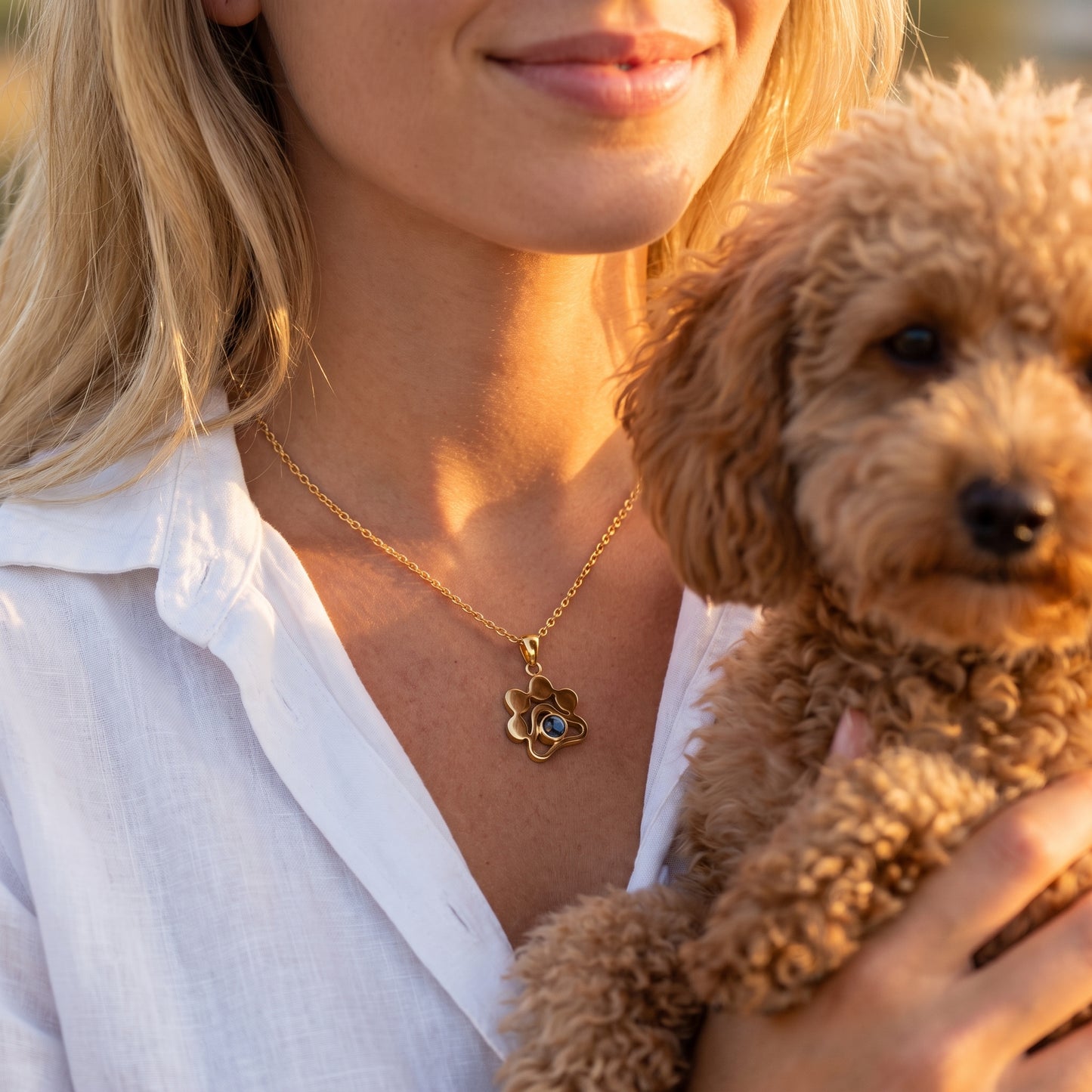 Halsband med personligt foto - Tassavtryck