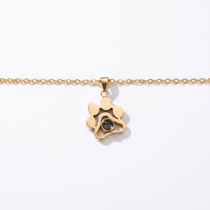 Halsband med personligt foto - Tassavtryck