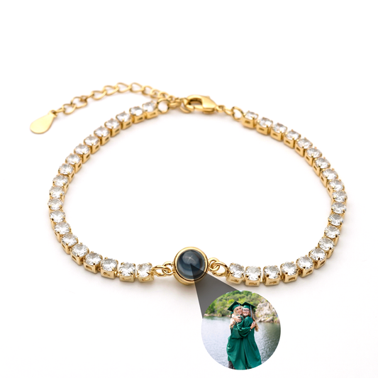 Foto armband med ditt eget foto - Tennis Zirconia