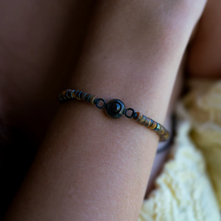 Fotoarmband med din bild - Heishi Ädelsten